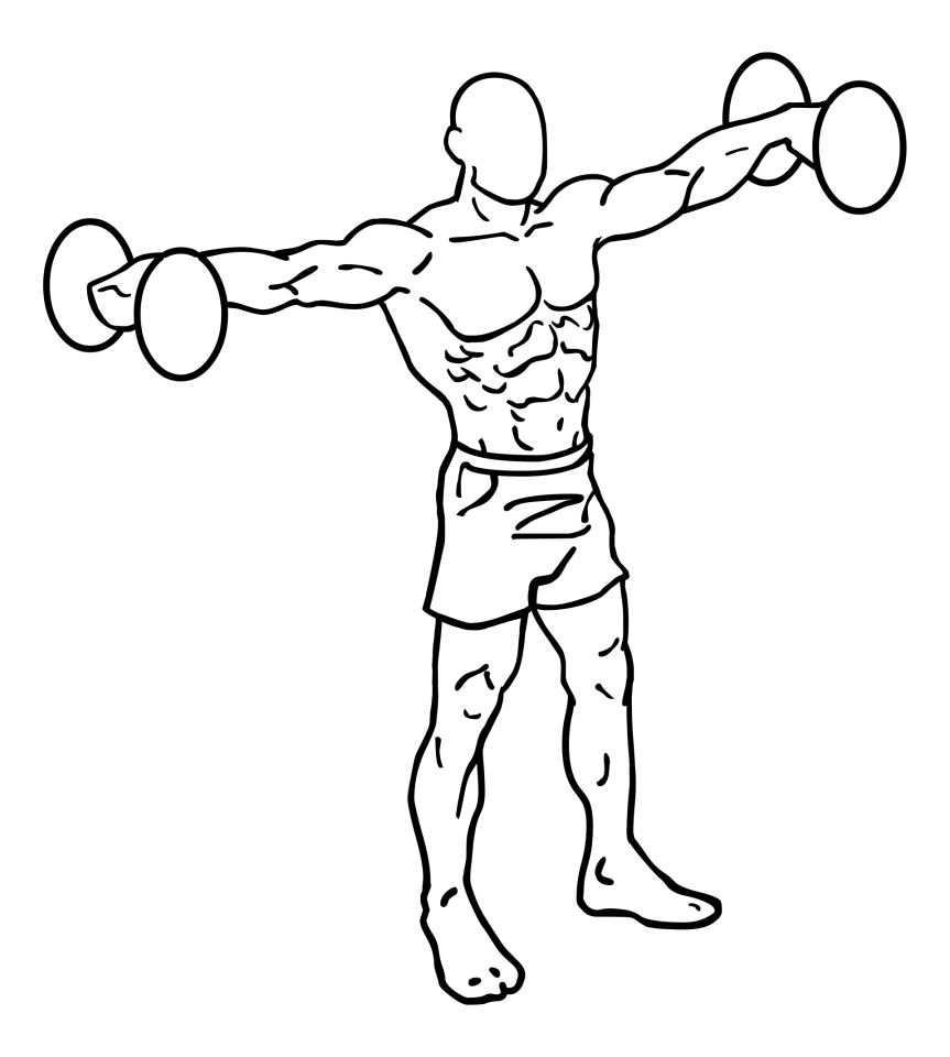 Man man military press fitness schouder oefeningen21