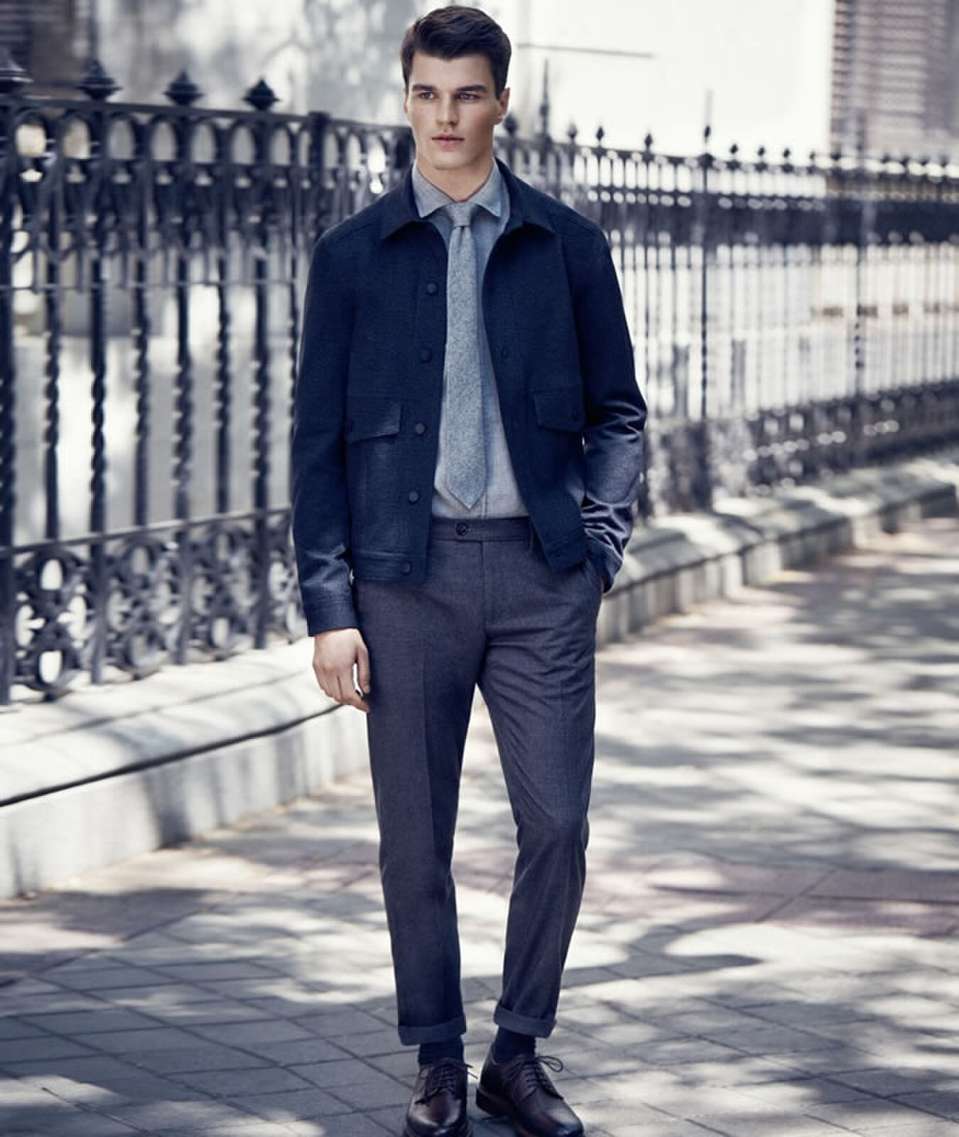 collar jacket shirt tie