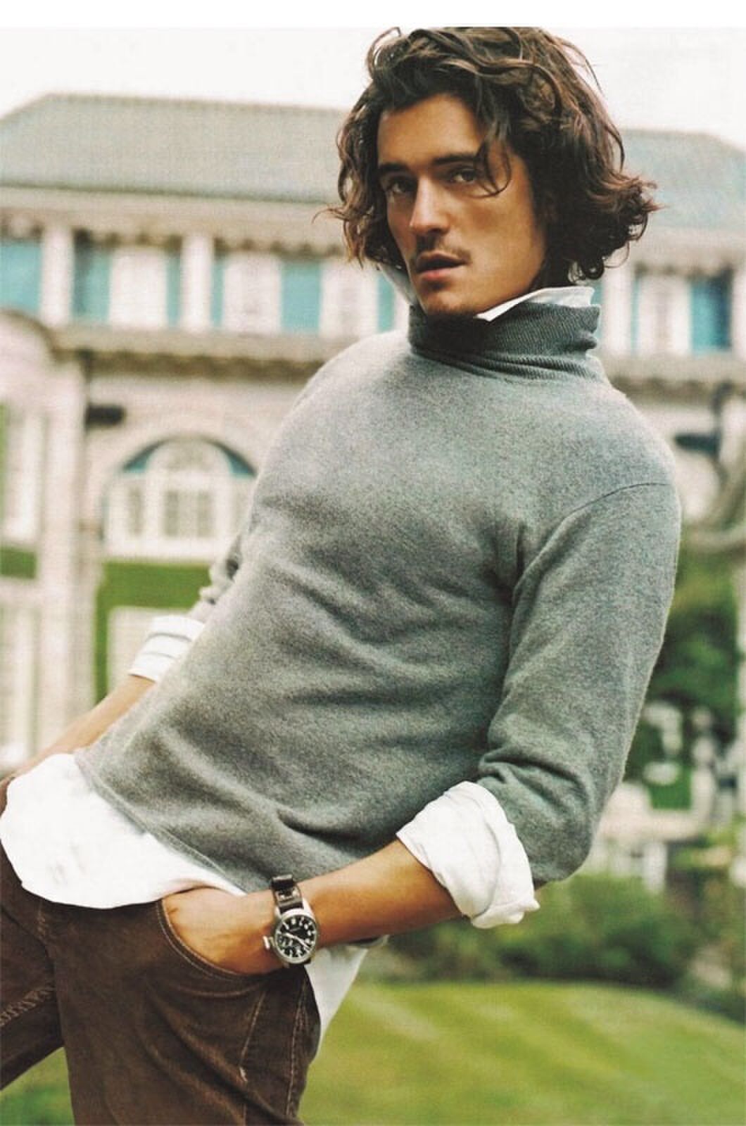 Mannen herenkapsel lang golvend stijl haar00