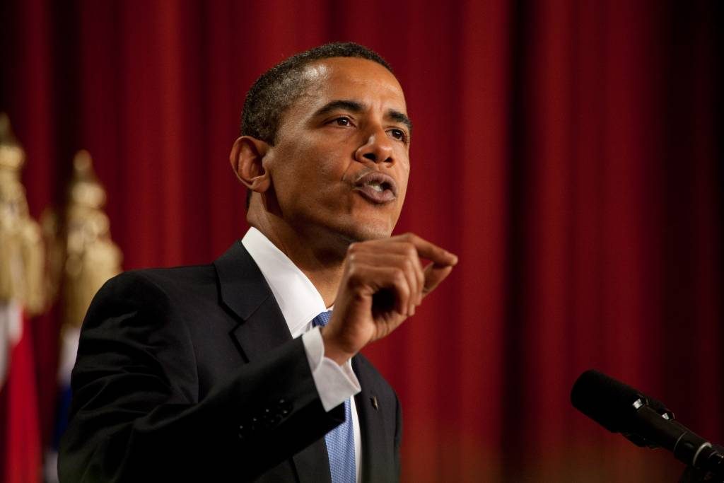 President Barack Obama speaks at Cairo University in Cairo, Thursday, June 4, 2009. In his speech, President Obama called for a 'new beginning between the United States and Muslims', declaring that 'this cycle of suspicion and discord must end'. Official White House Photo by Chuck Kennedy