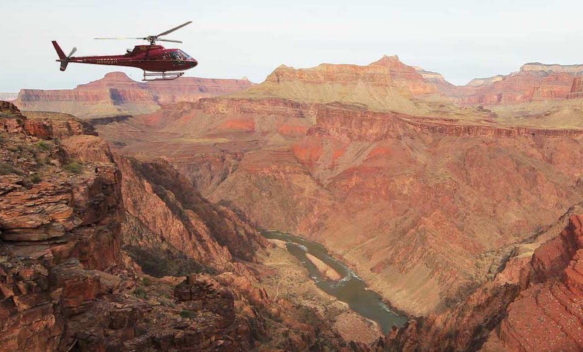 grand canyon helikopter vlucht uitzicht man man