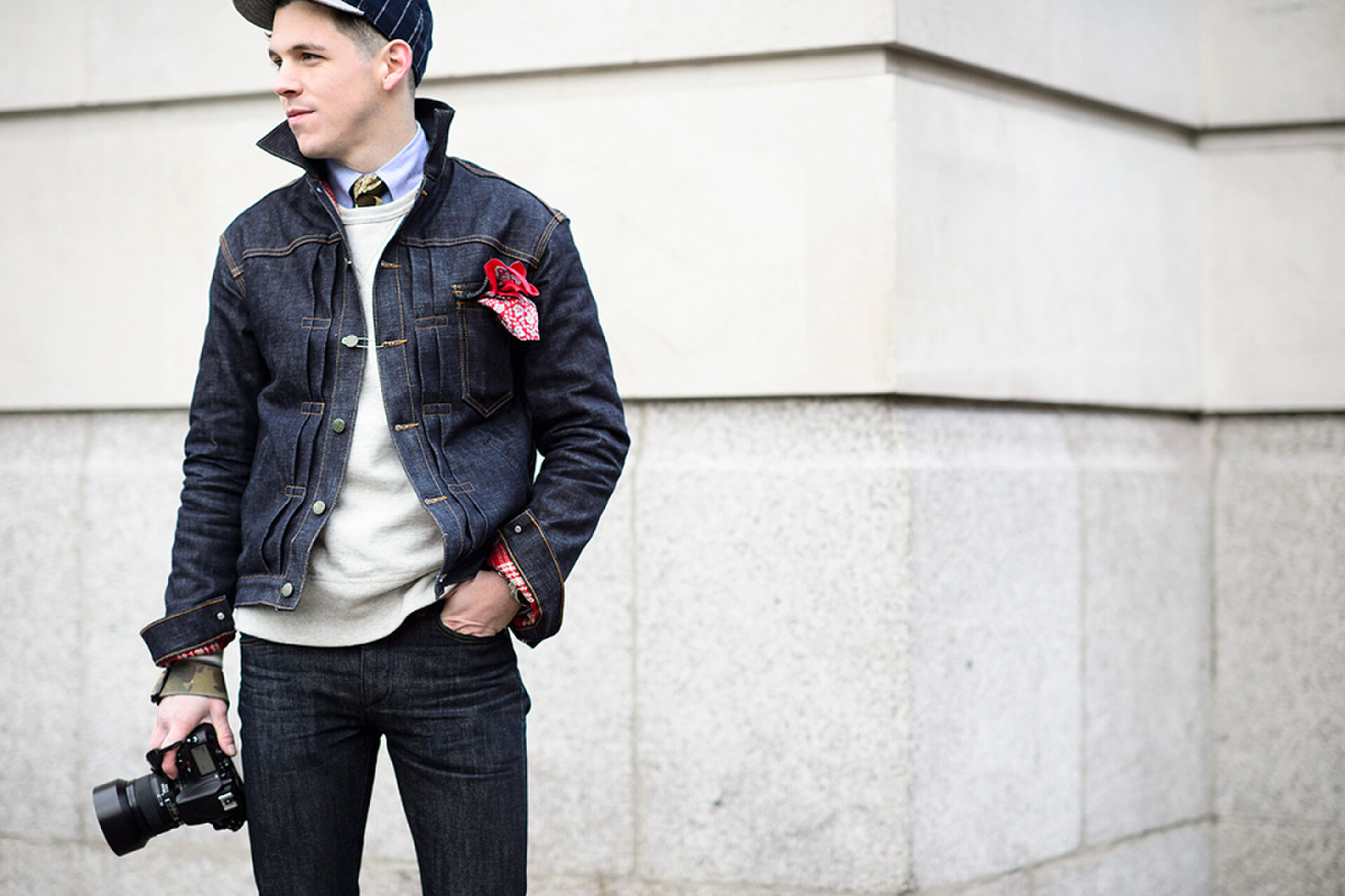 skinny jeans-denim jacket-heren outfit-MAN MAN