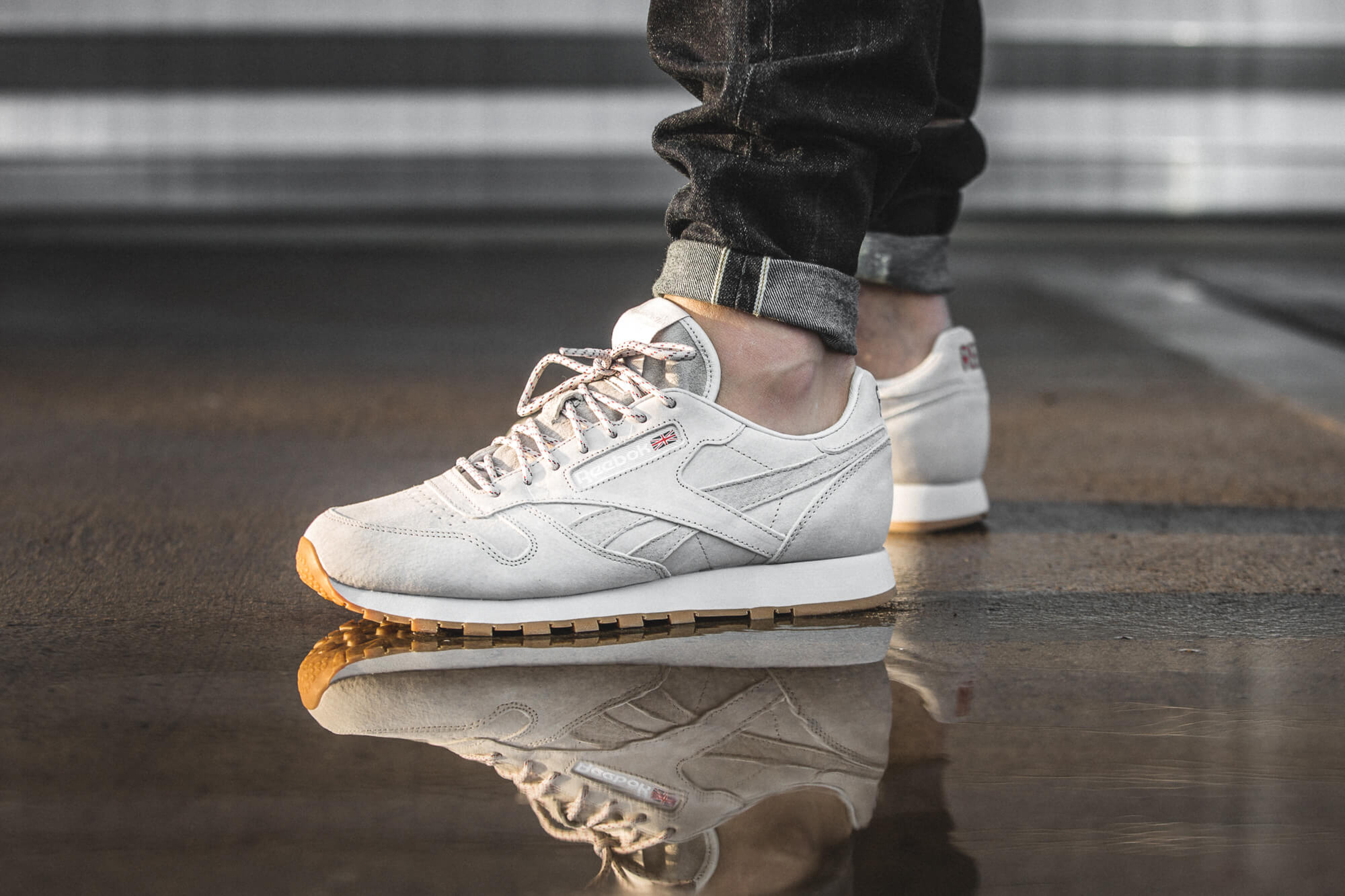 reebok classic leather sneakers man man