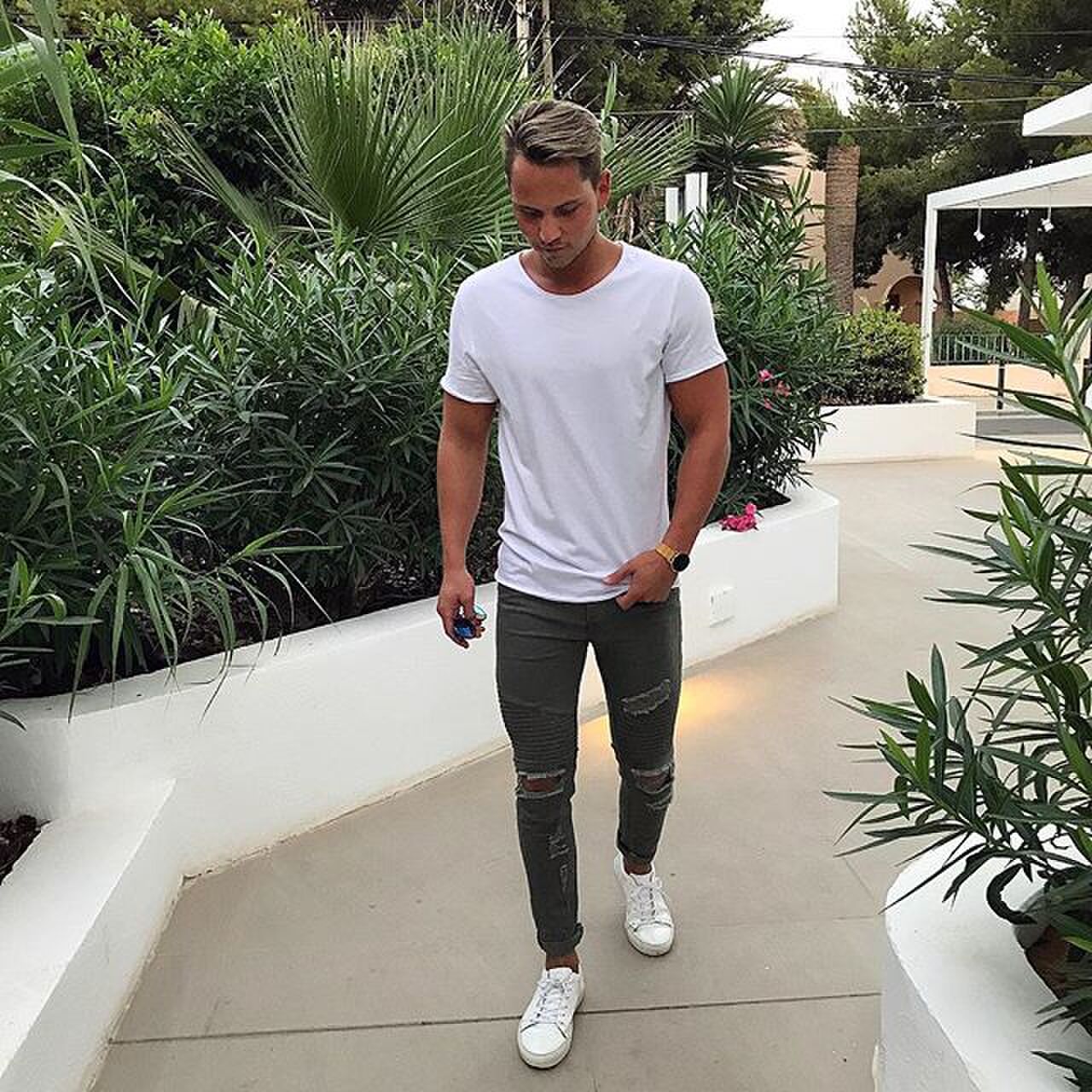 Broek groen look