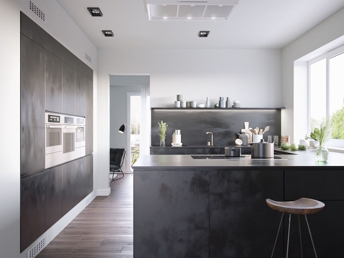 inspiratie zwart keuken man man 5
