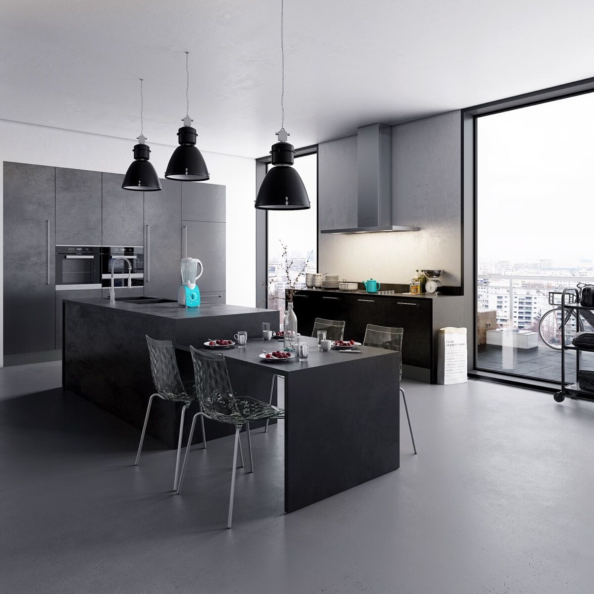 inspiratie zwart keuken man man 5