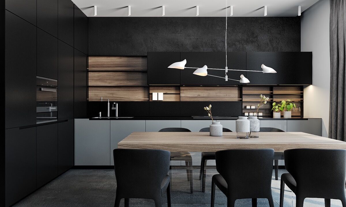 inspiratie zwart keuken man man 5
