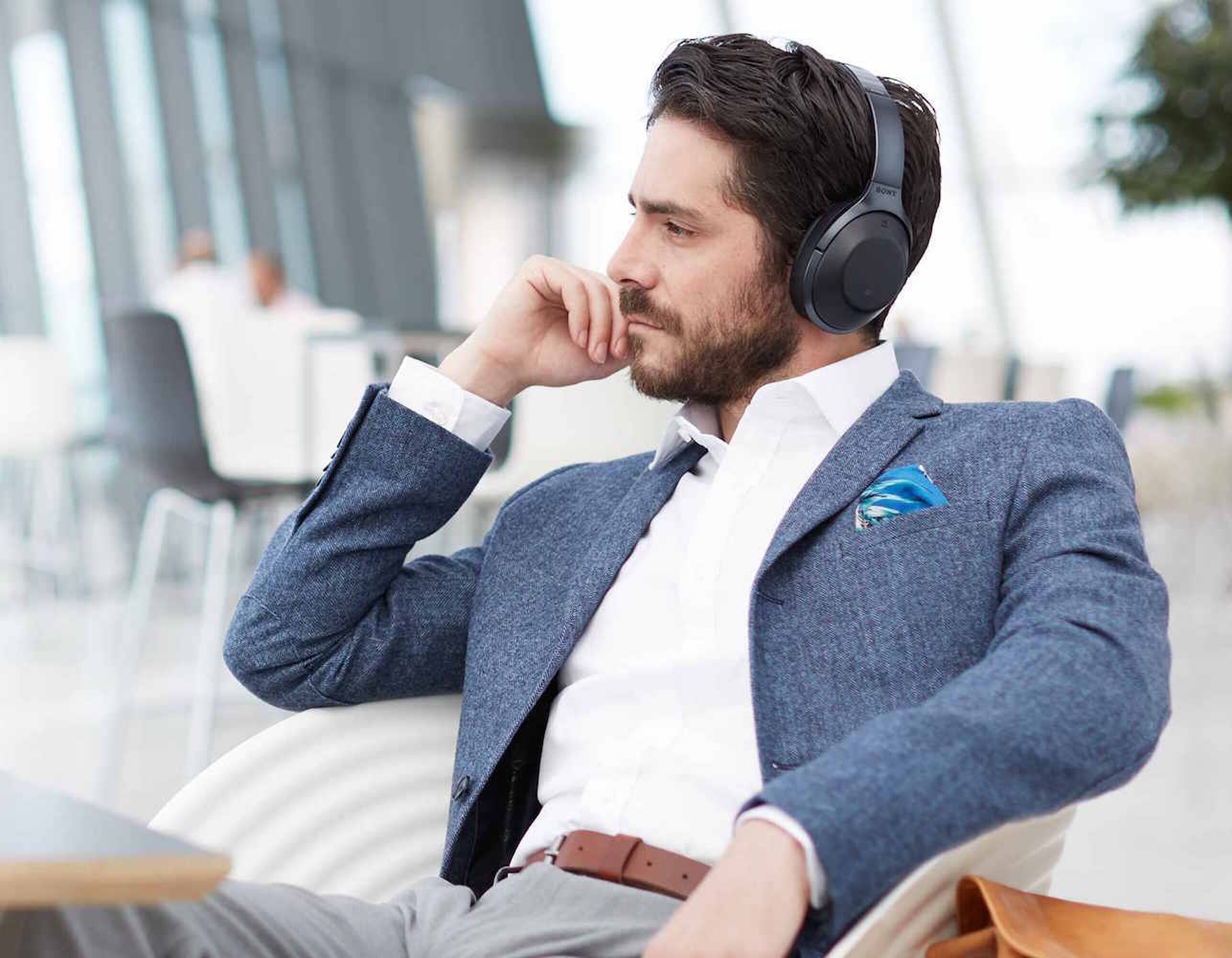 sony headphones man man