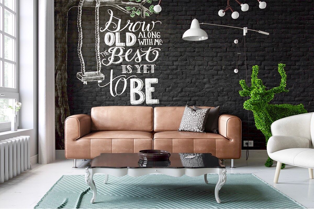 stenen muur brick wall woonkamer man man 2