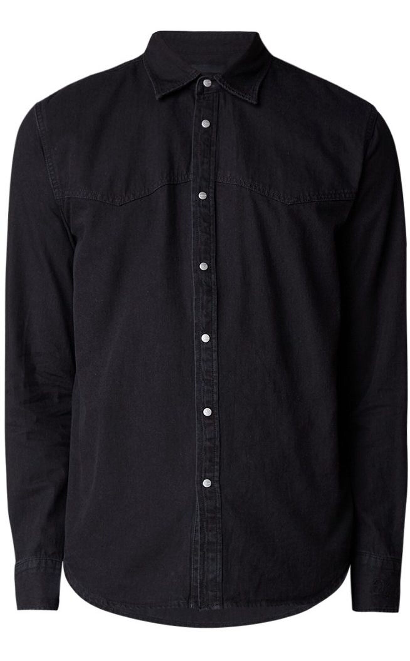 Denim overhemd zwart