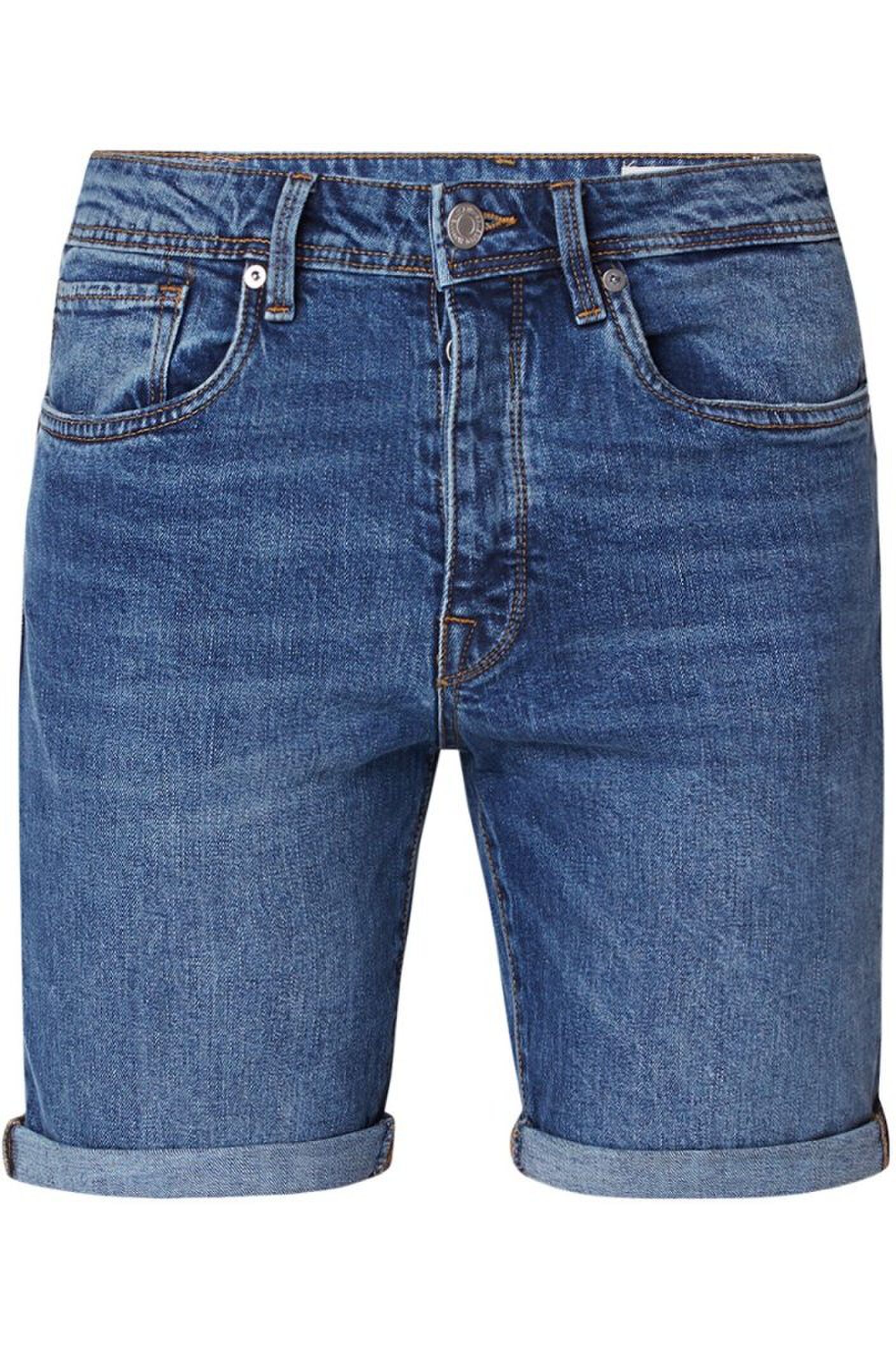 Denim short blauw