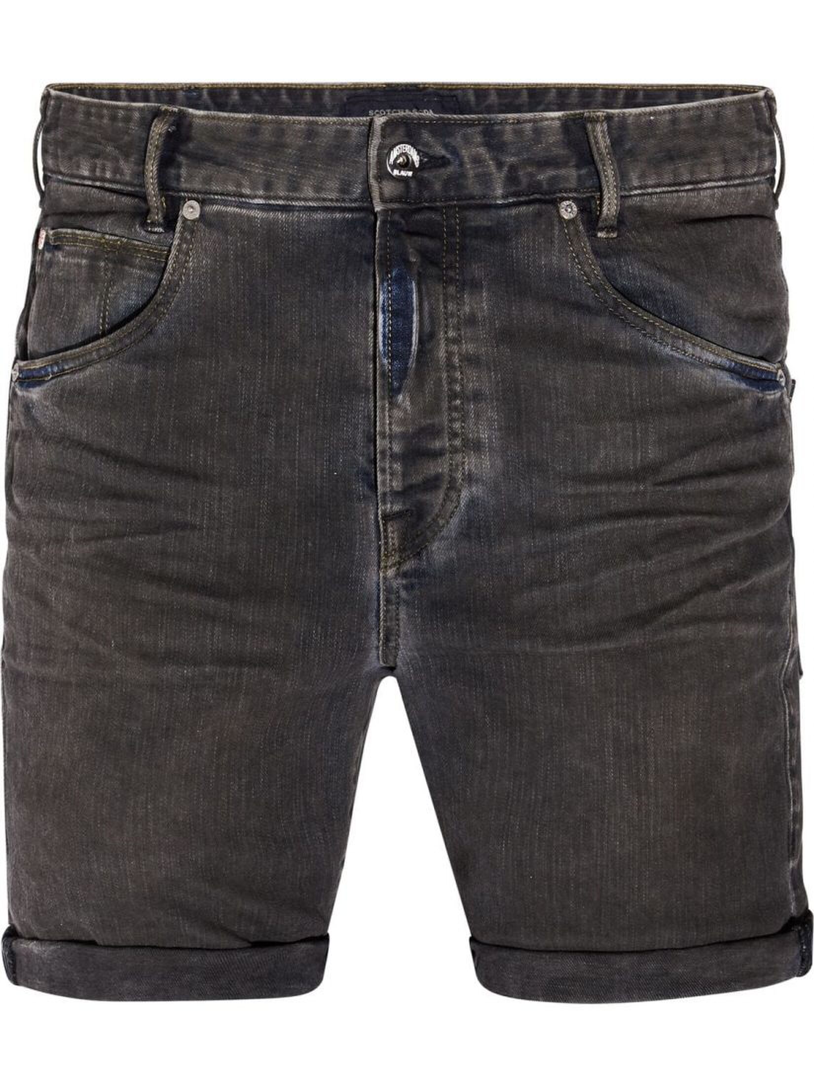 Denim shorts zwart