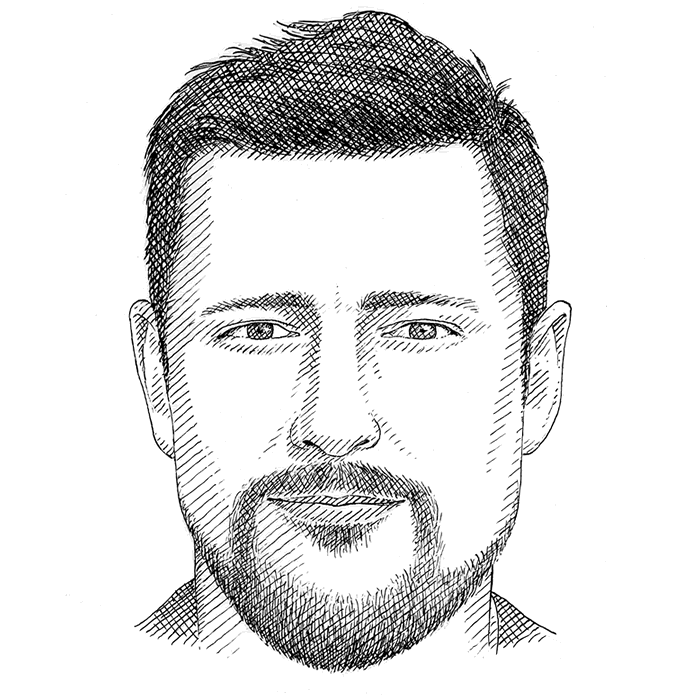 Vierkant baard gezichtsvorm man man