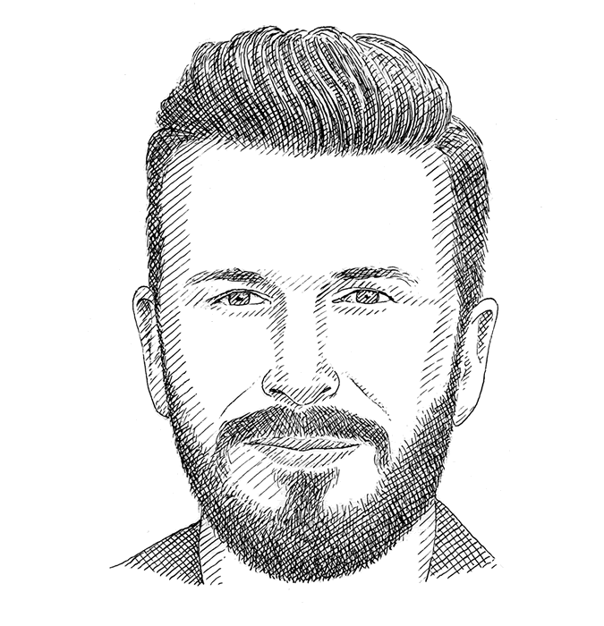 recht hoekig baard gezichtsvorm man man