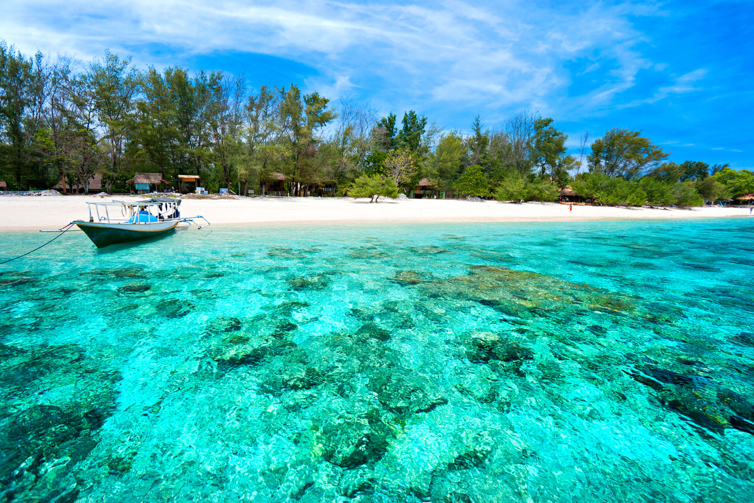 Beautiful turquoise sea of Gili Meno, Indonesia