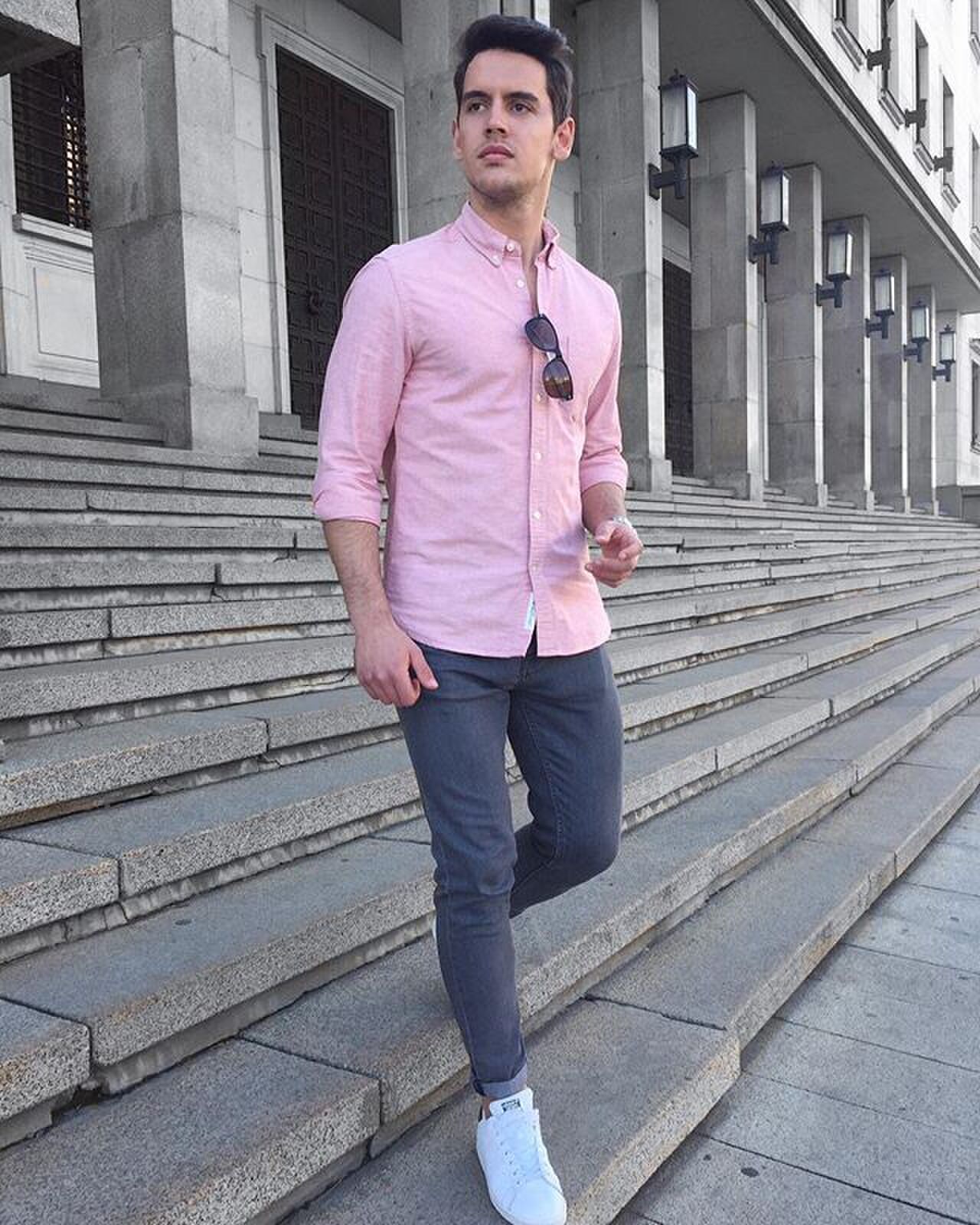 Overhemd roze look