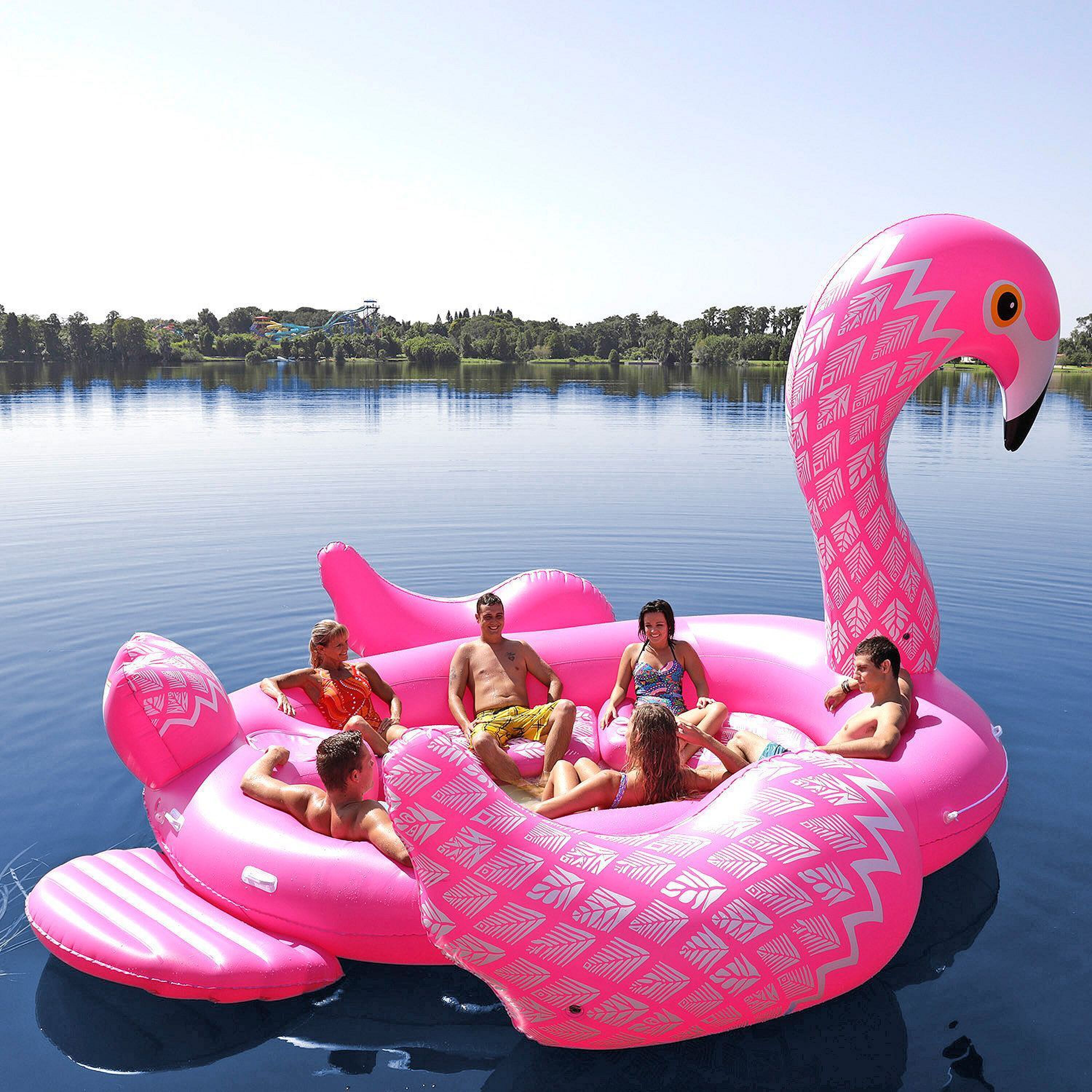 opblaasbare Mega Flamingo Eiland MAN MAN