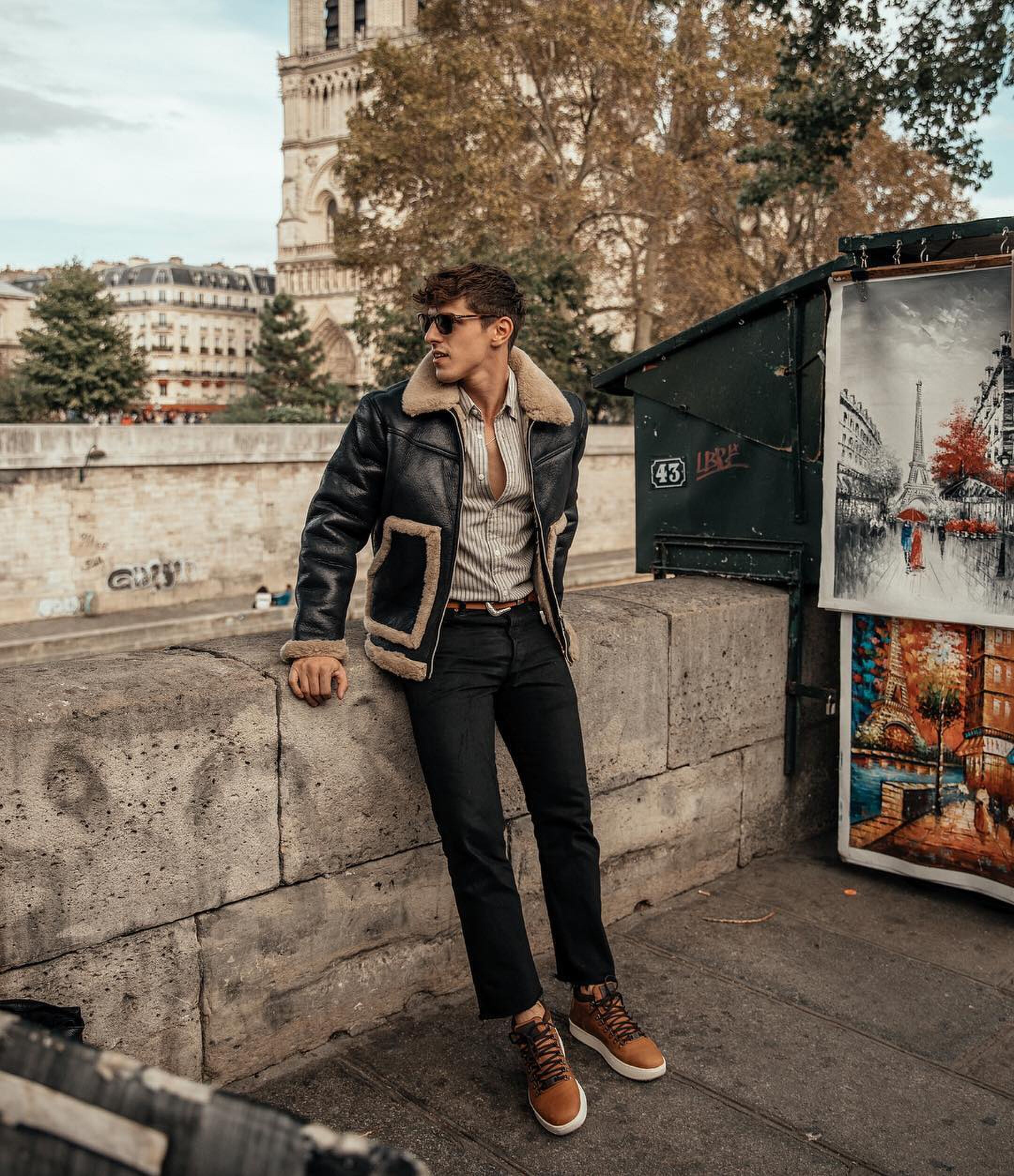 winterjassen mannen leren parka MAN MAN