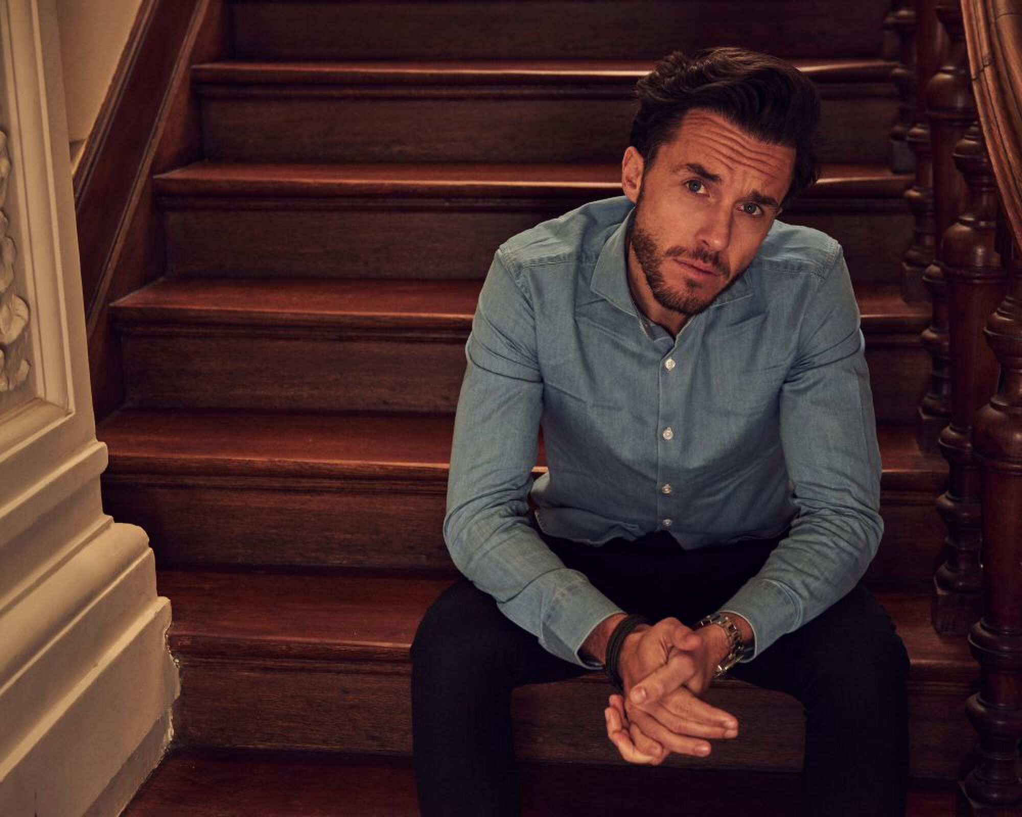 denim shirt heren overhemd MAN MAN