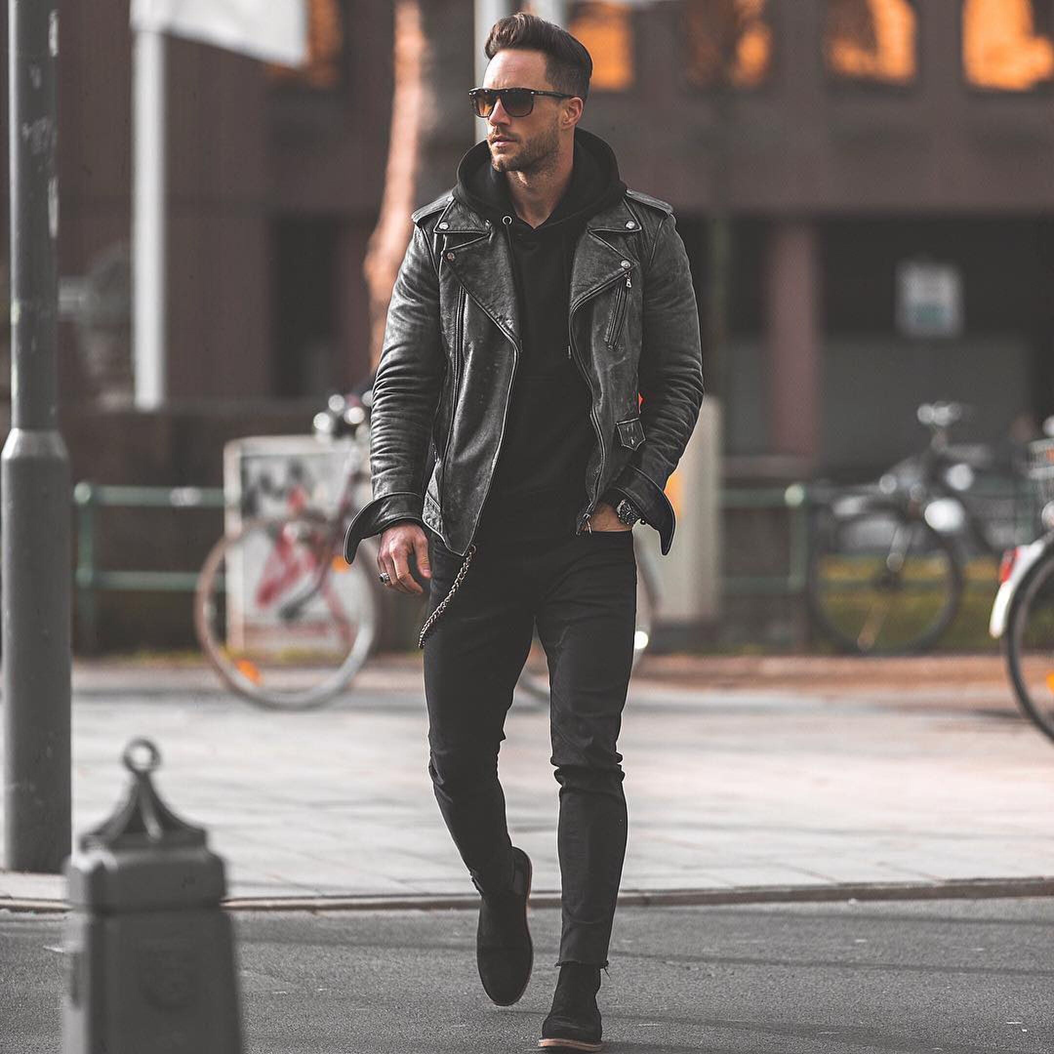 all black outfit MAN MAN