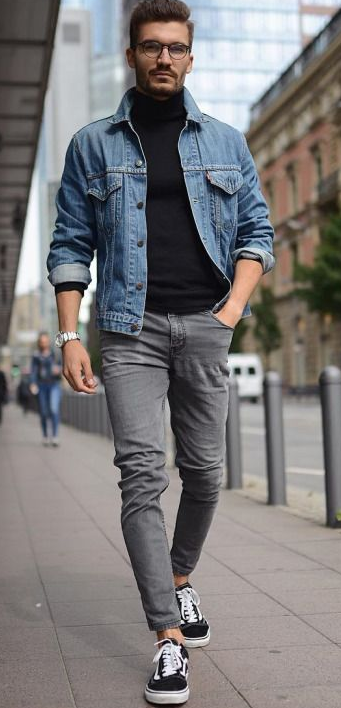 coltrui zwart denim jas MAN MAN