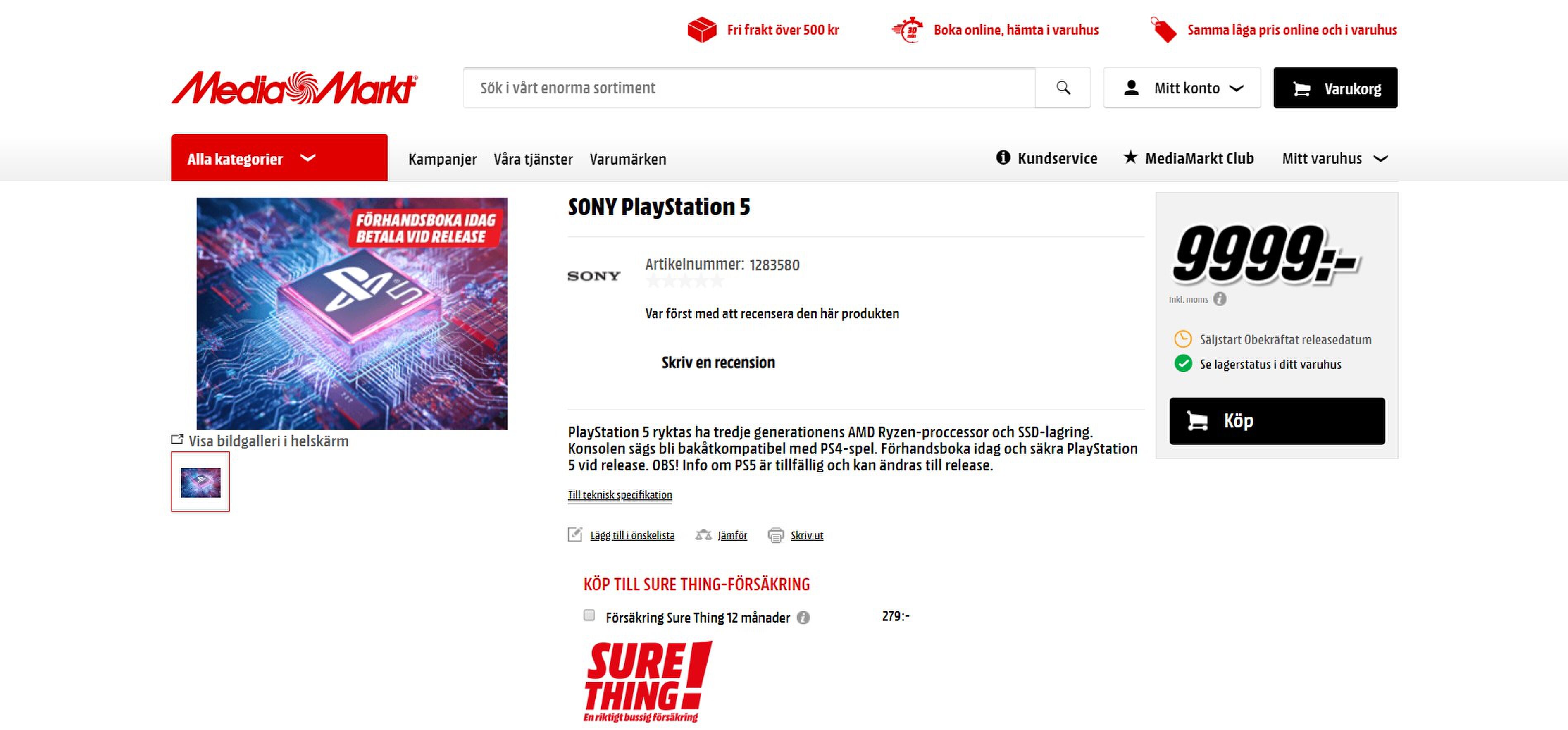 PlayStation 5 pre-order