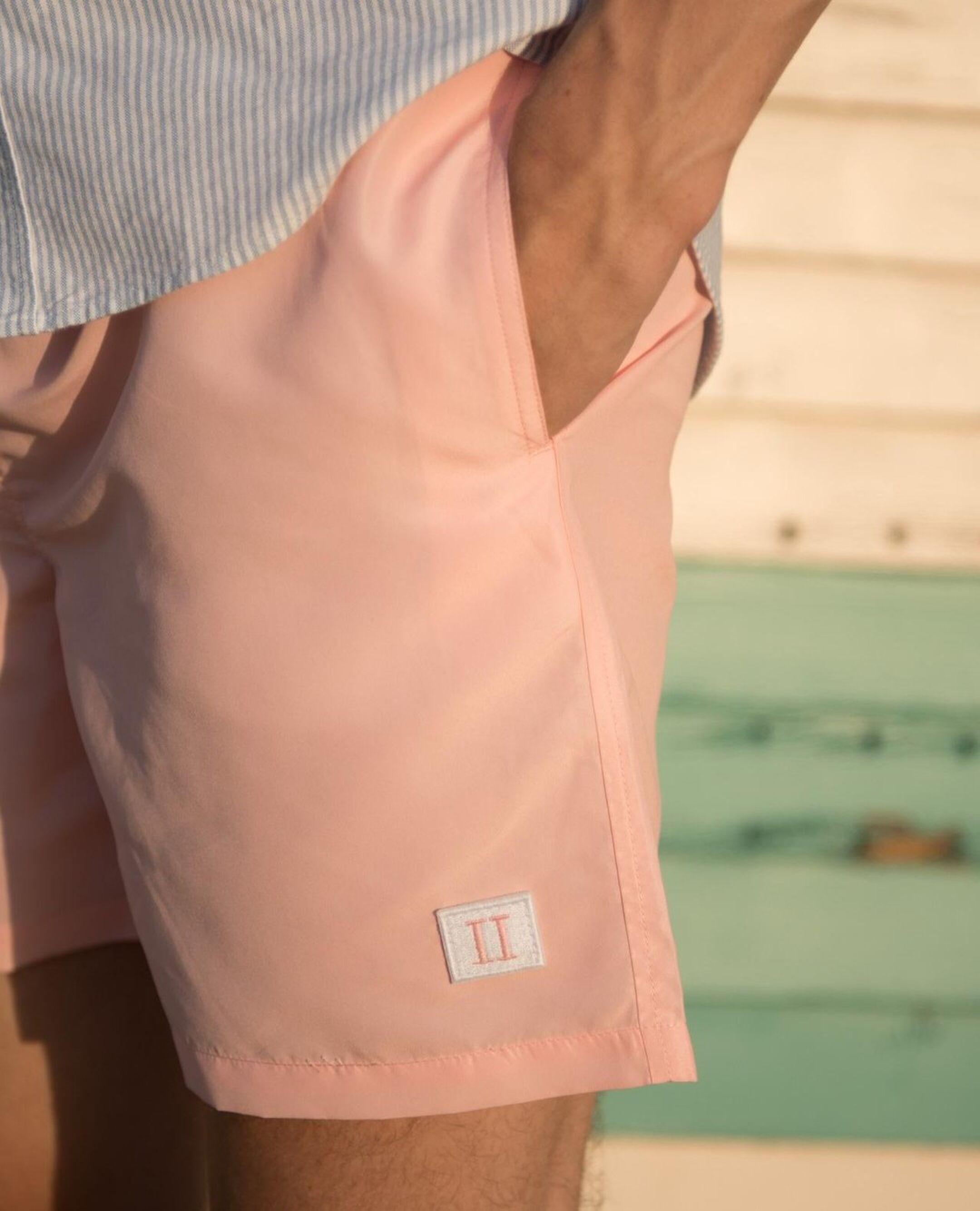 lichtroze korte zwembroek mannen