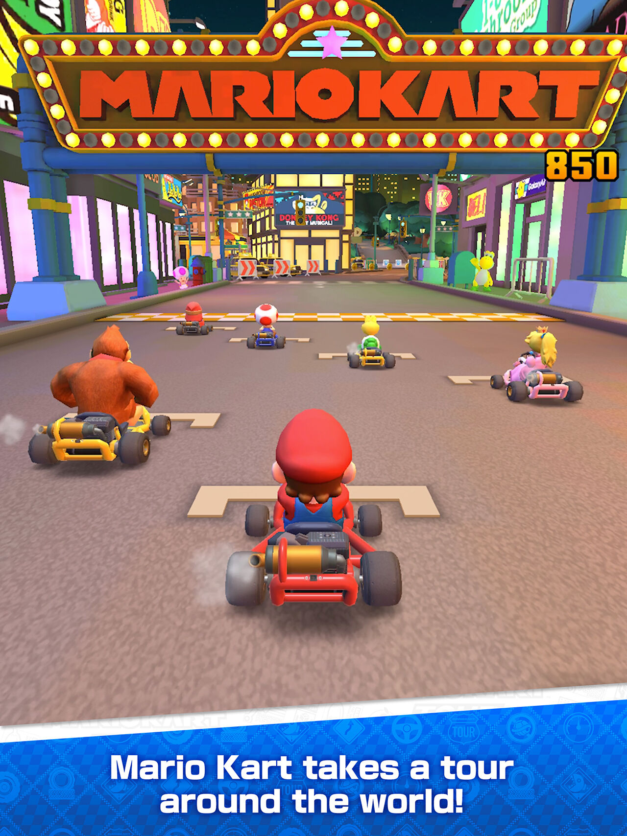 mario kart tour op smartphone