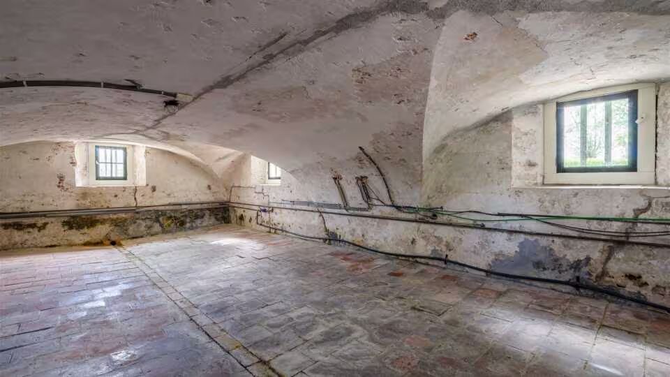 De kelder van de woning van Arie Boomsma 