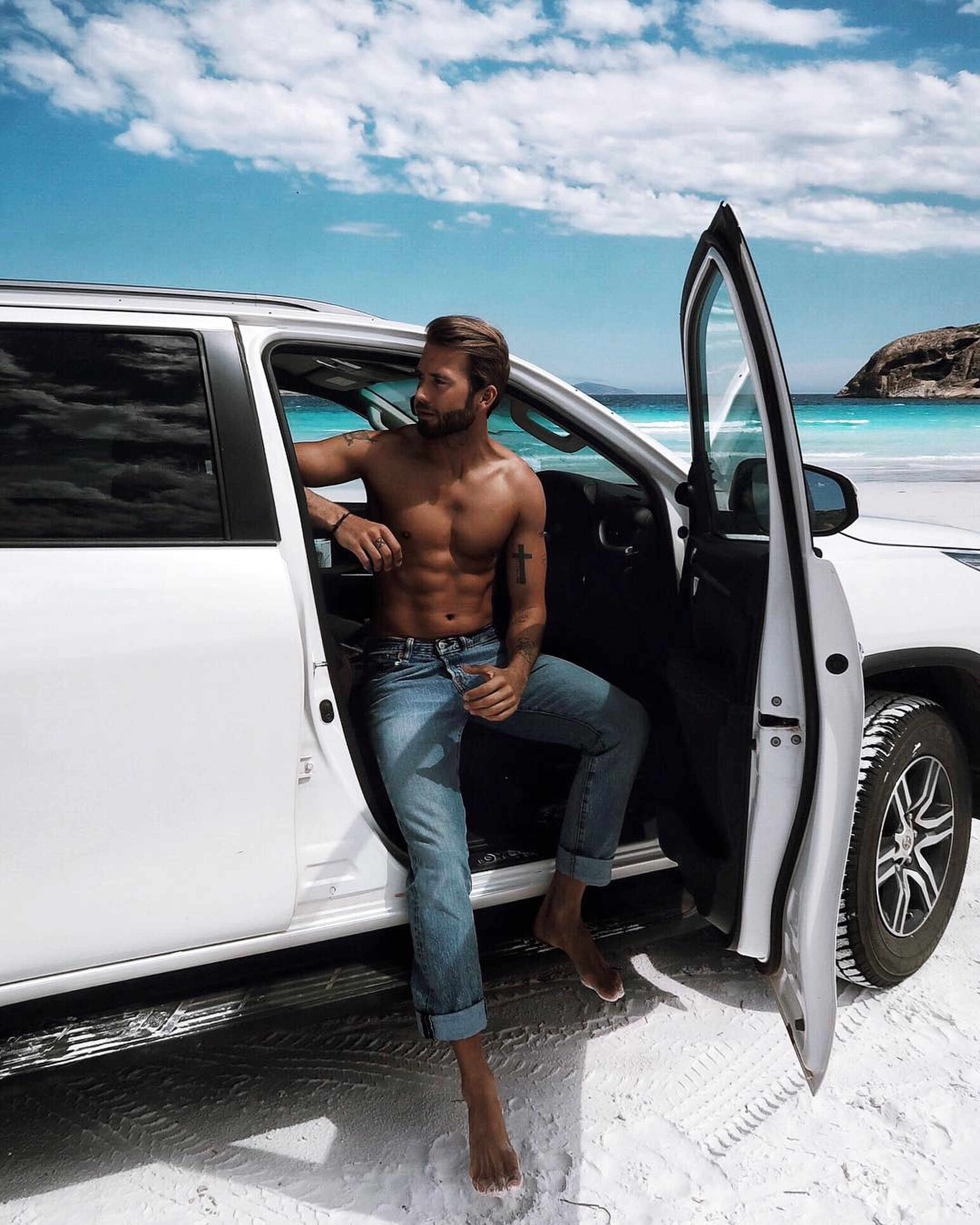 lichtblauwe jeans