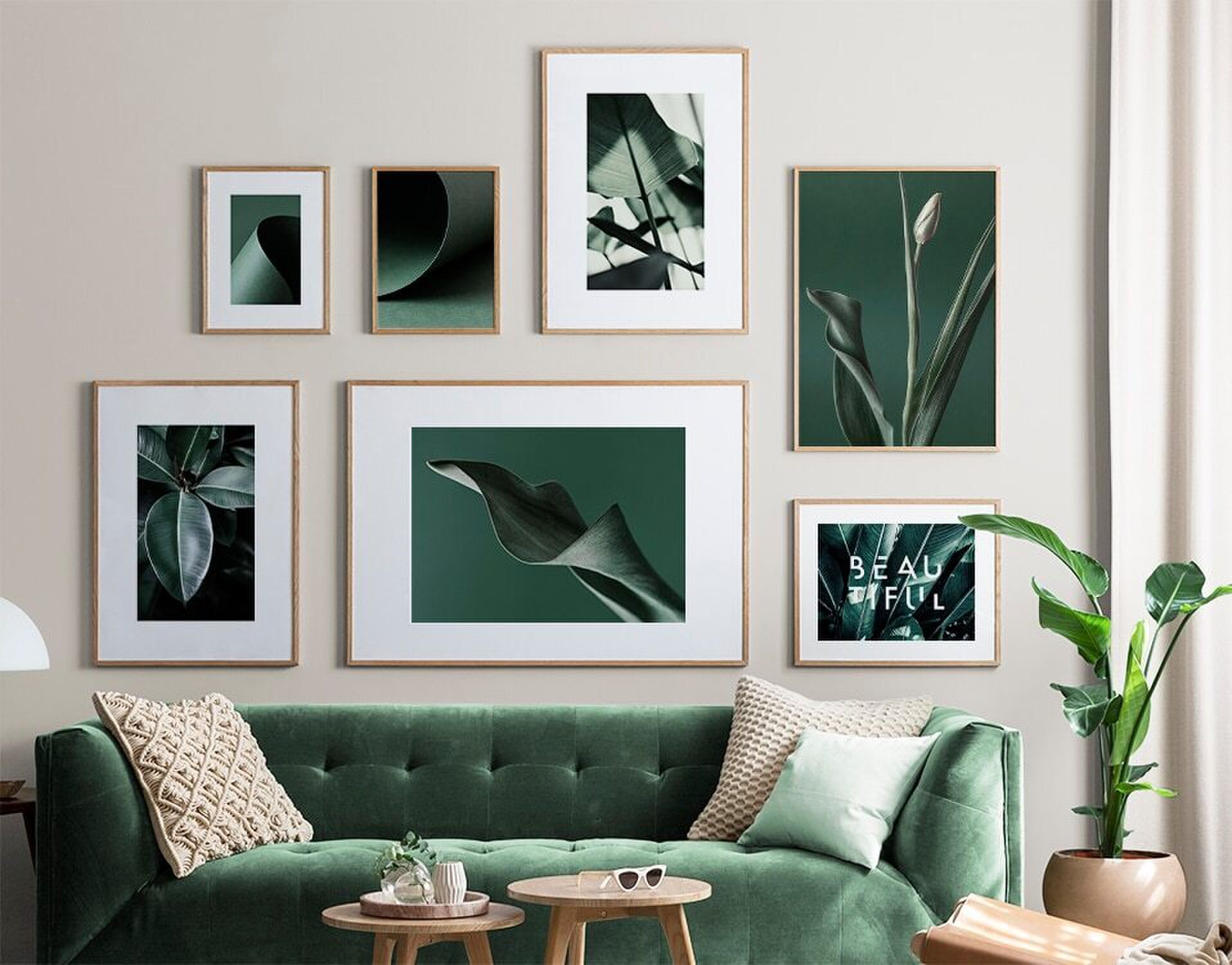 groen schilderij muur 