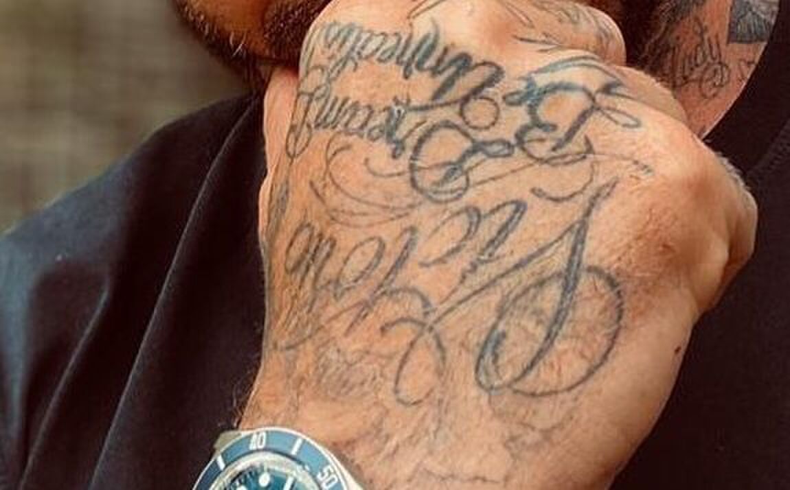 david beckham tattoo hand