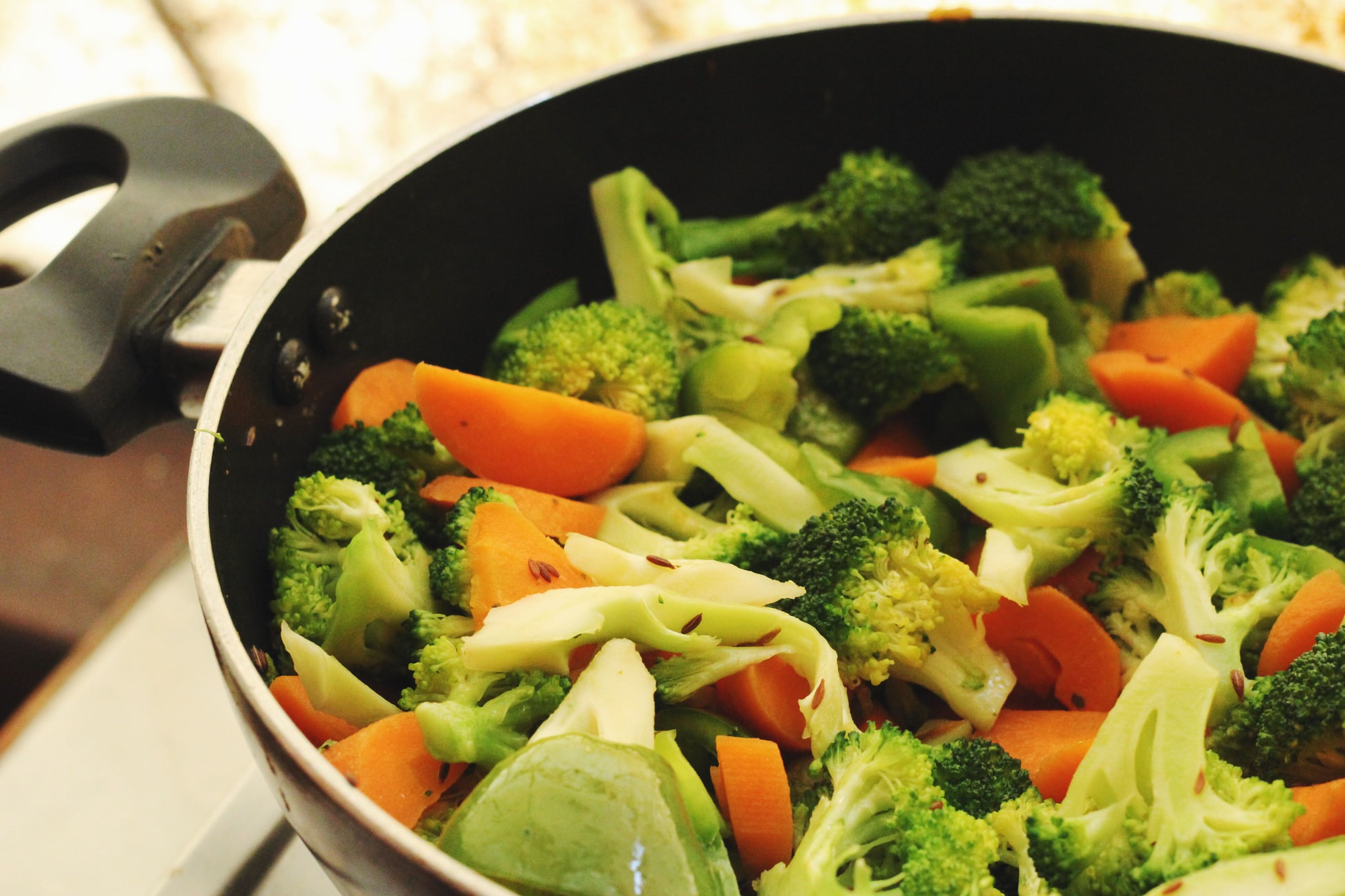 groene groenten niet eten voor het sporten