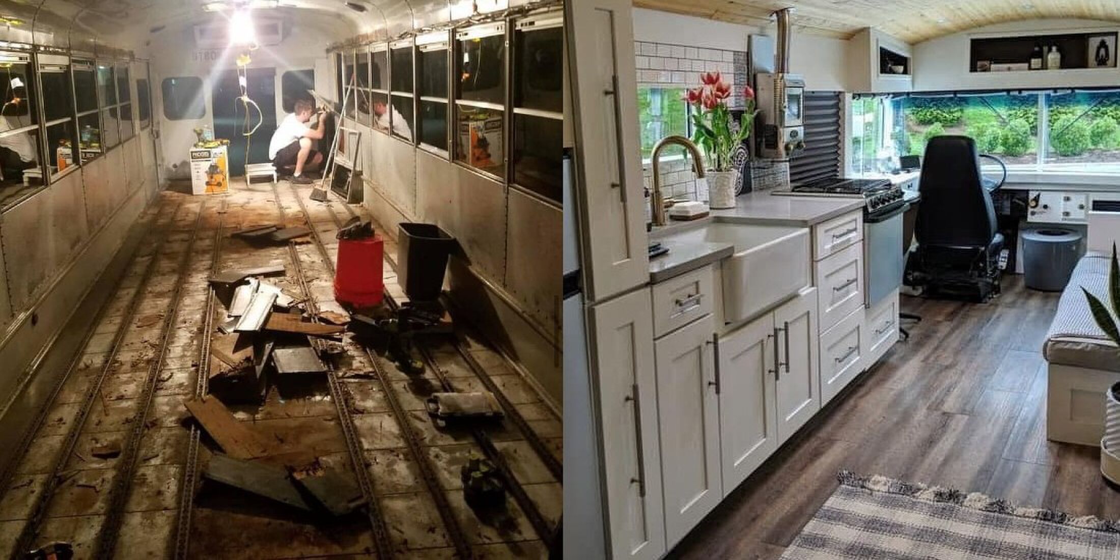 before after van de camper