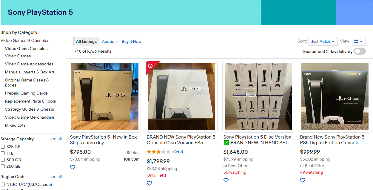 ebay playstation 5