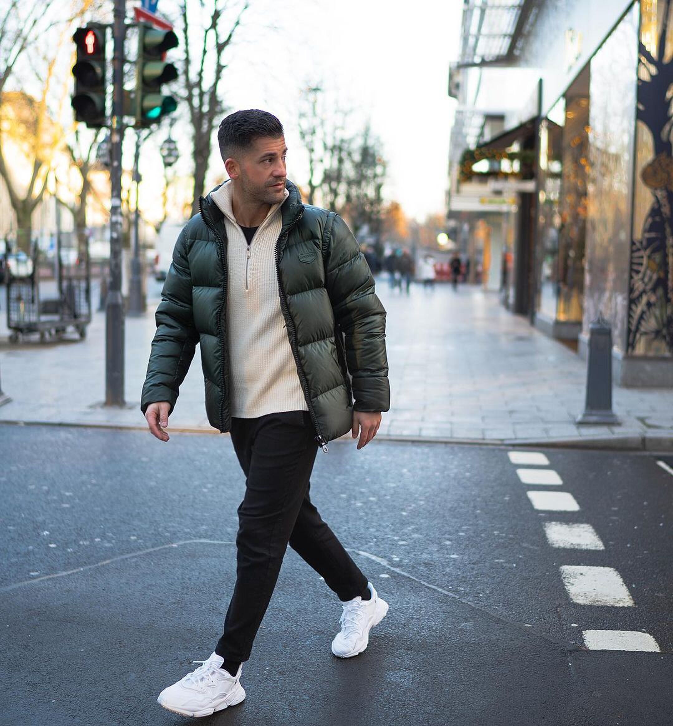 puffer jacket combineren