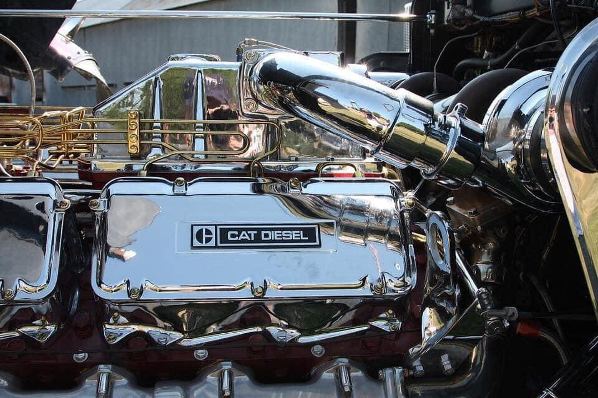 motor van de vrachtwagen