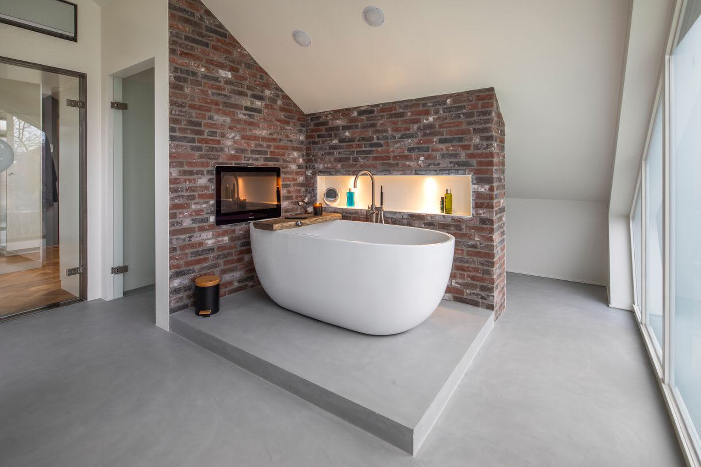 badkamer stijlvol bakstenen