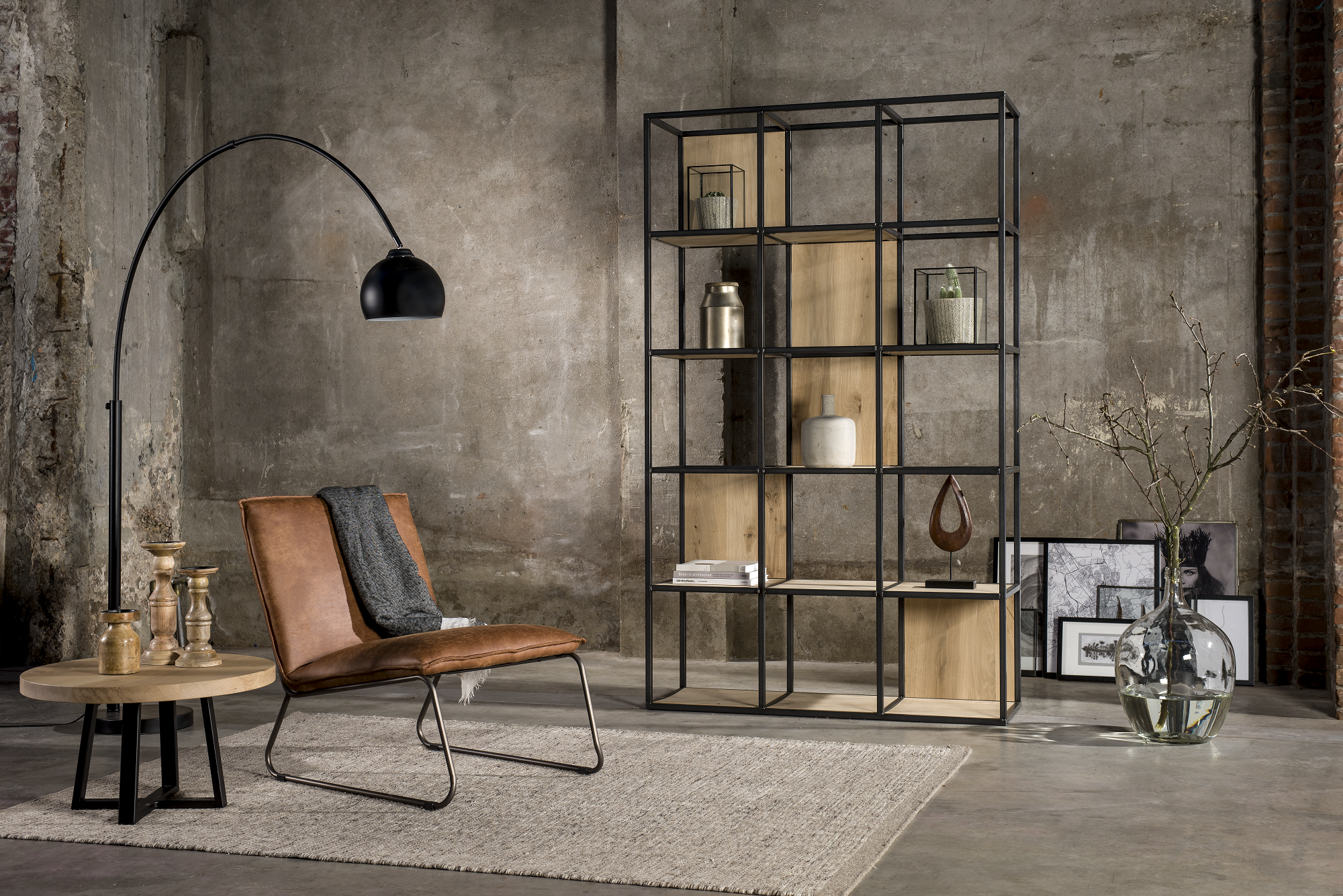 metalen kast hout