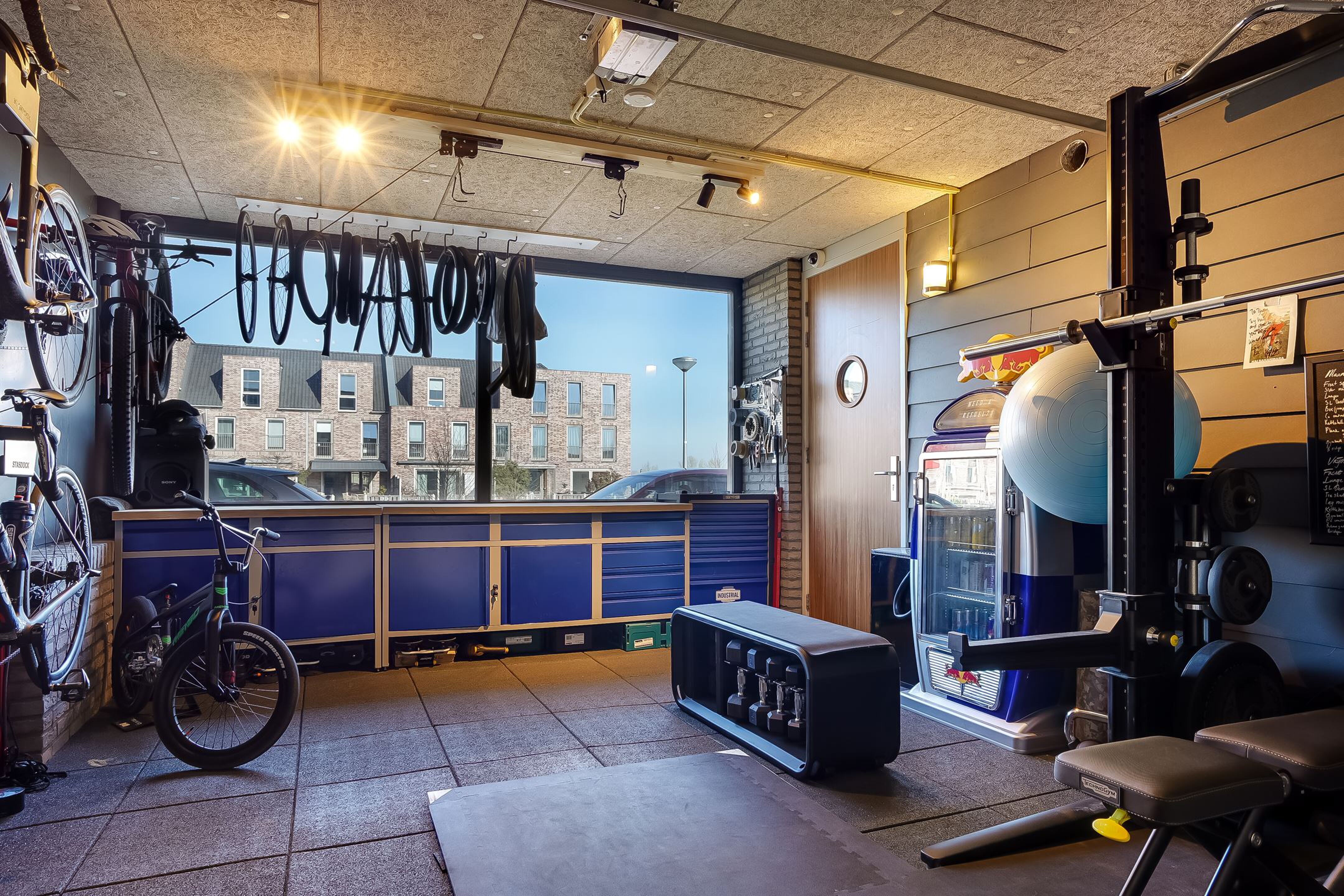 garage fitnessruimte