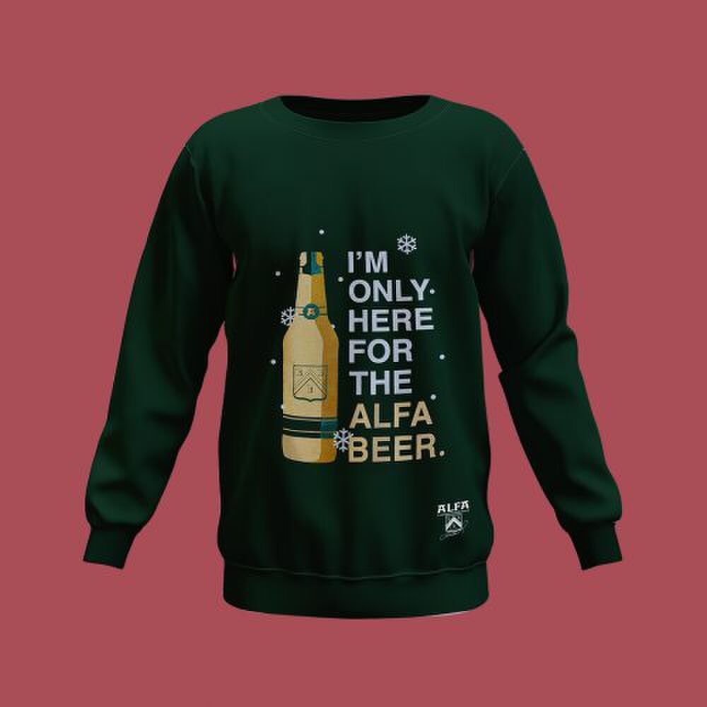 Foute kersttrui bier