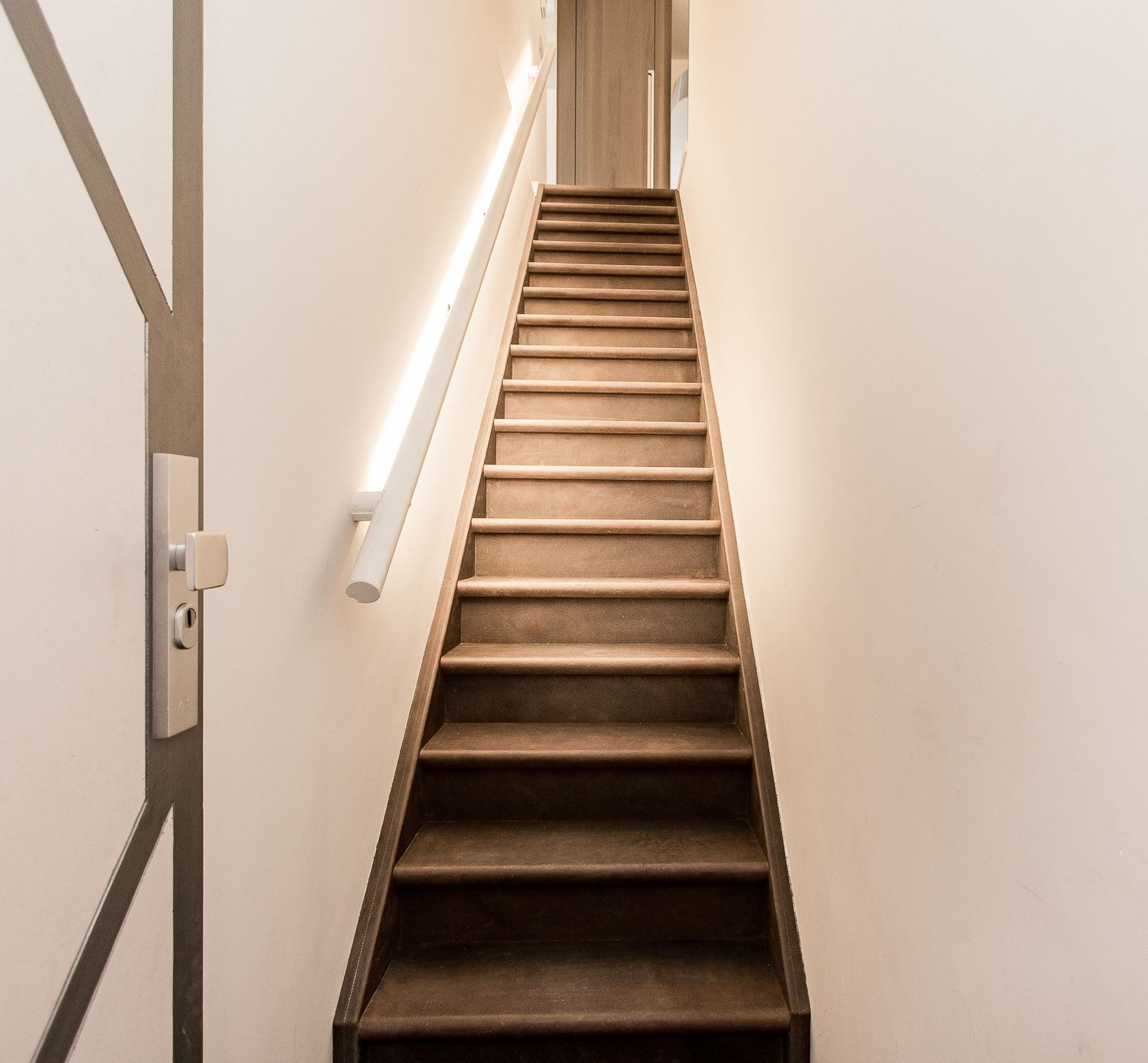leren trap in woning