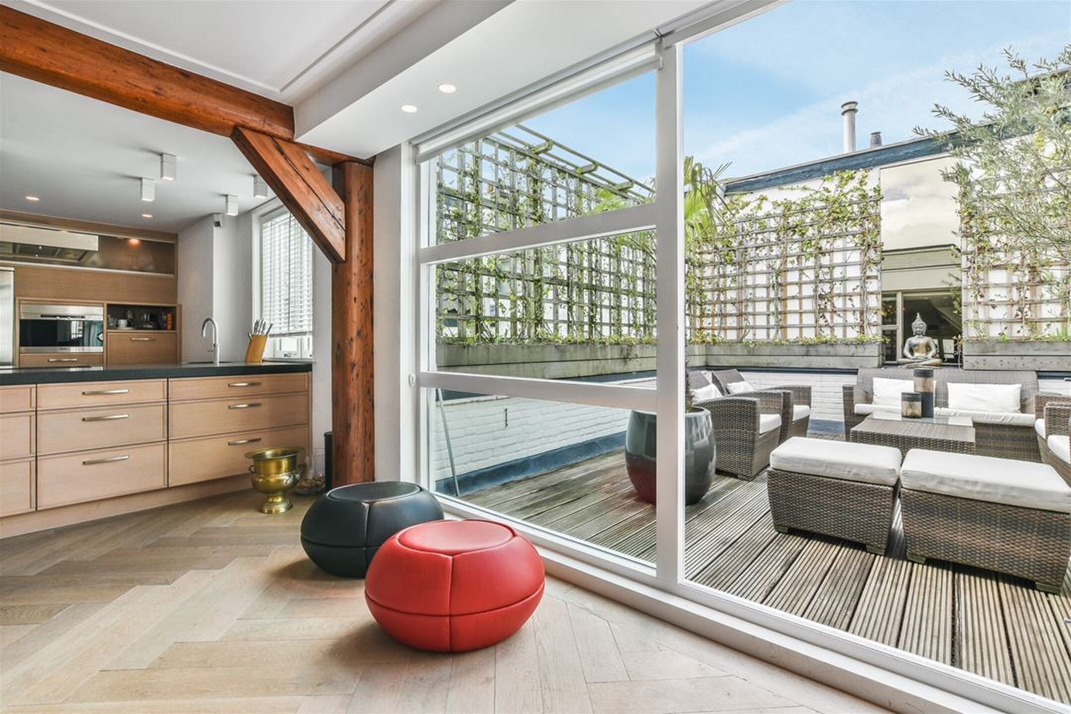 keuken terras penthouse amsterdam