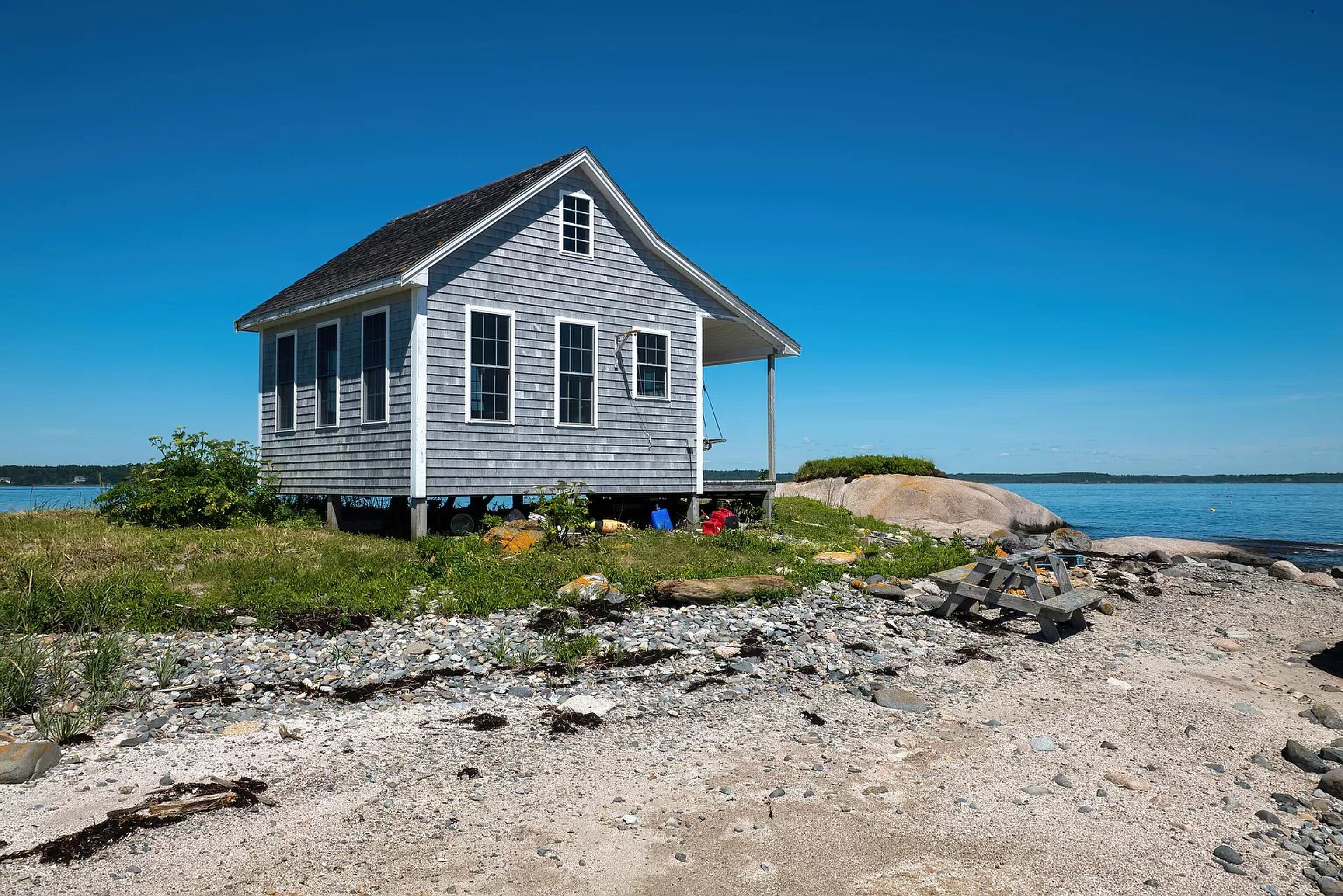 huisje met eiland te koop
