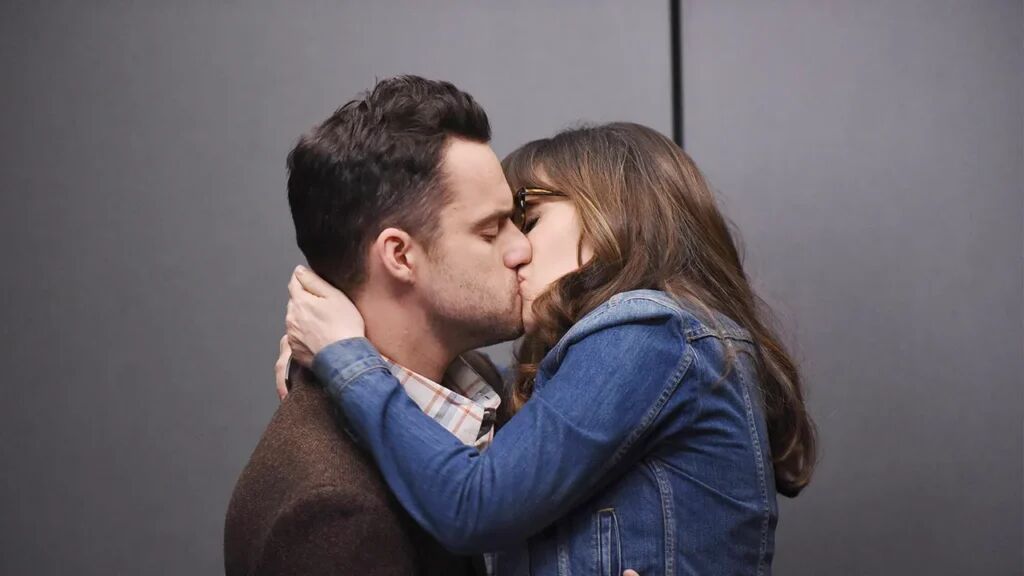 Zooey Deschanel en Jake Johnson in New Girl