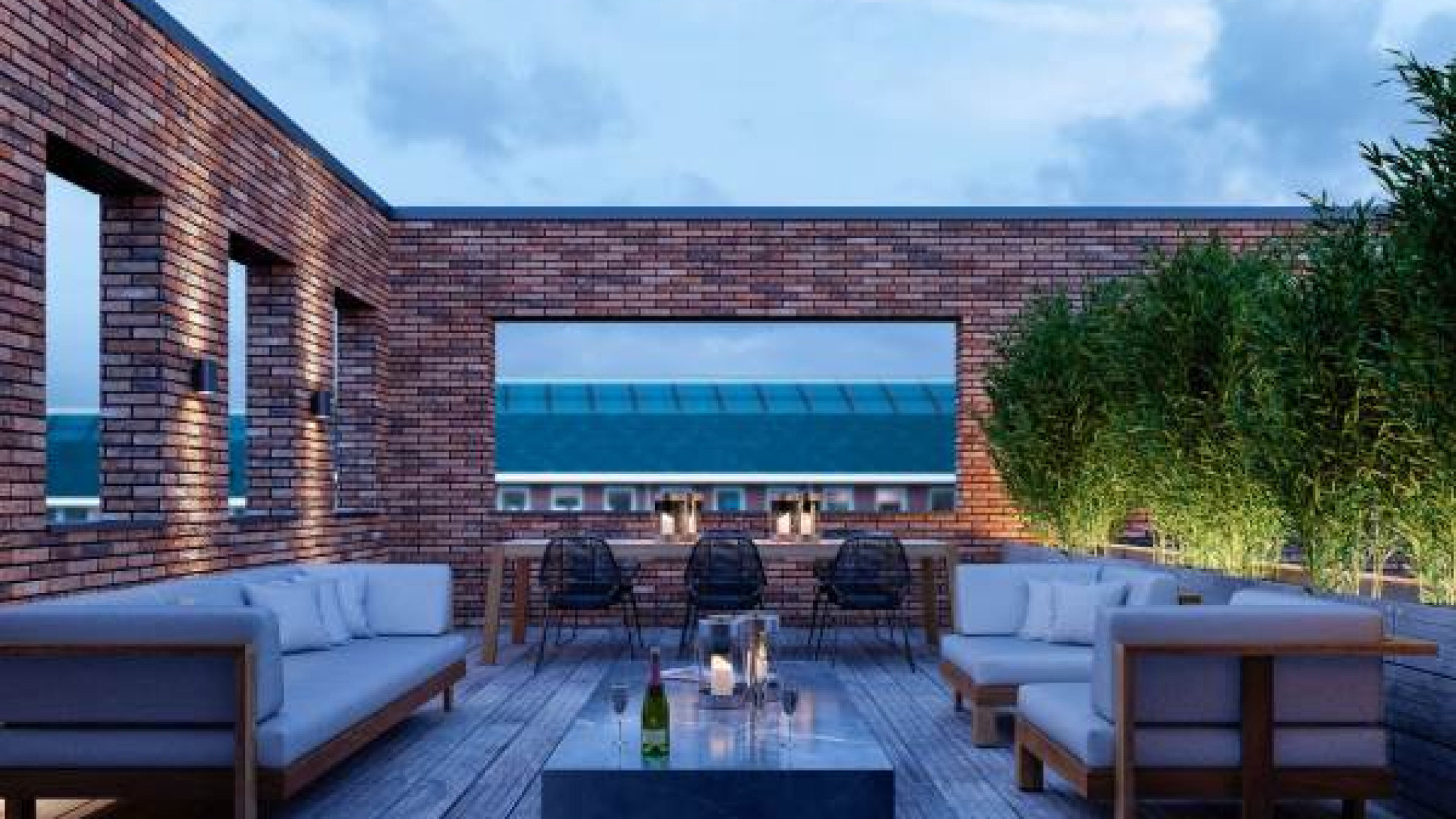 het zonneterras van de prachtige woning van Thomas Acda