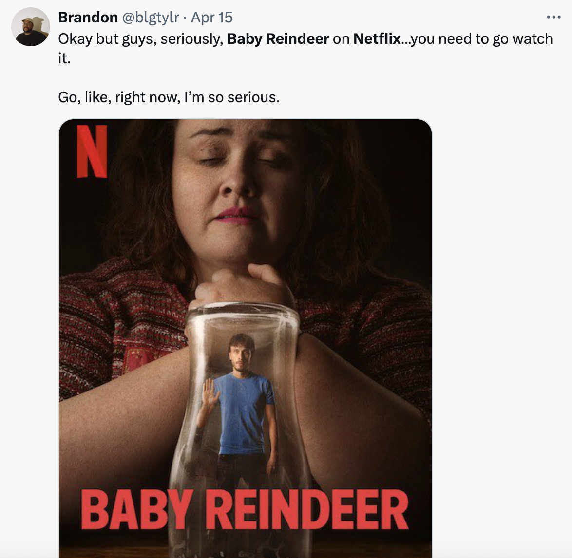tweet baby reindeer