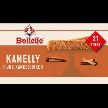 een pak bolletje Kanelly's, een koekje die je zalt helpen met afvallen