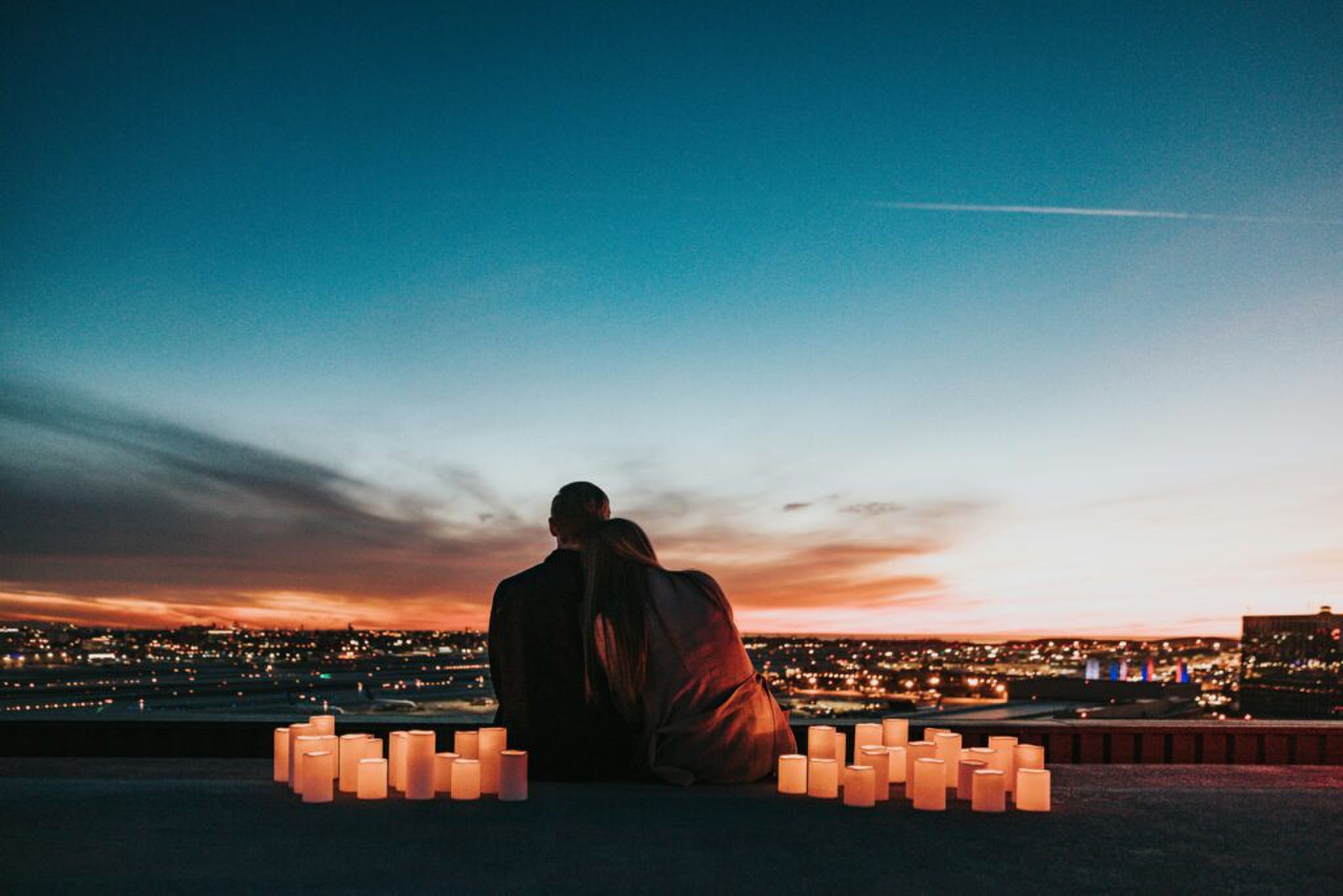Een stel samen op date