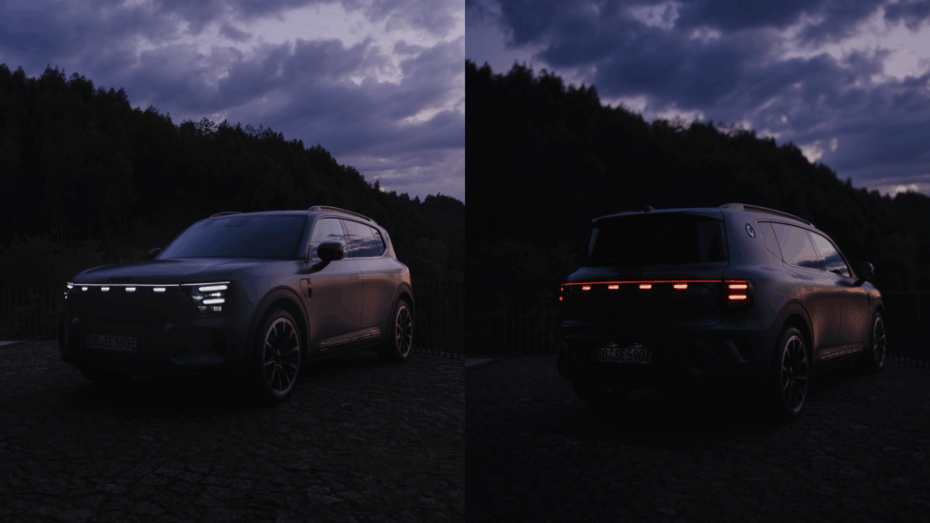 Smart #5 verlichting, zowel voor als achter.
